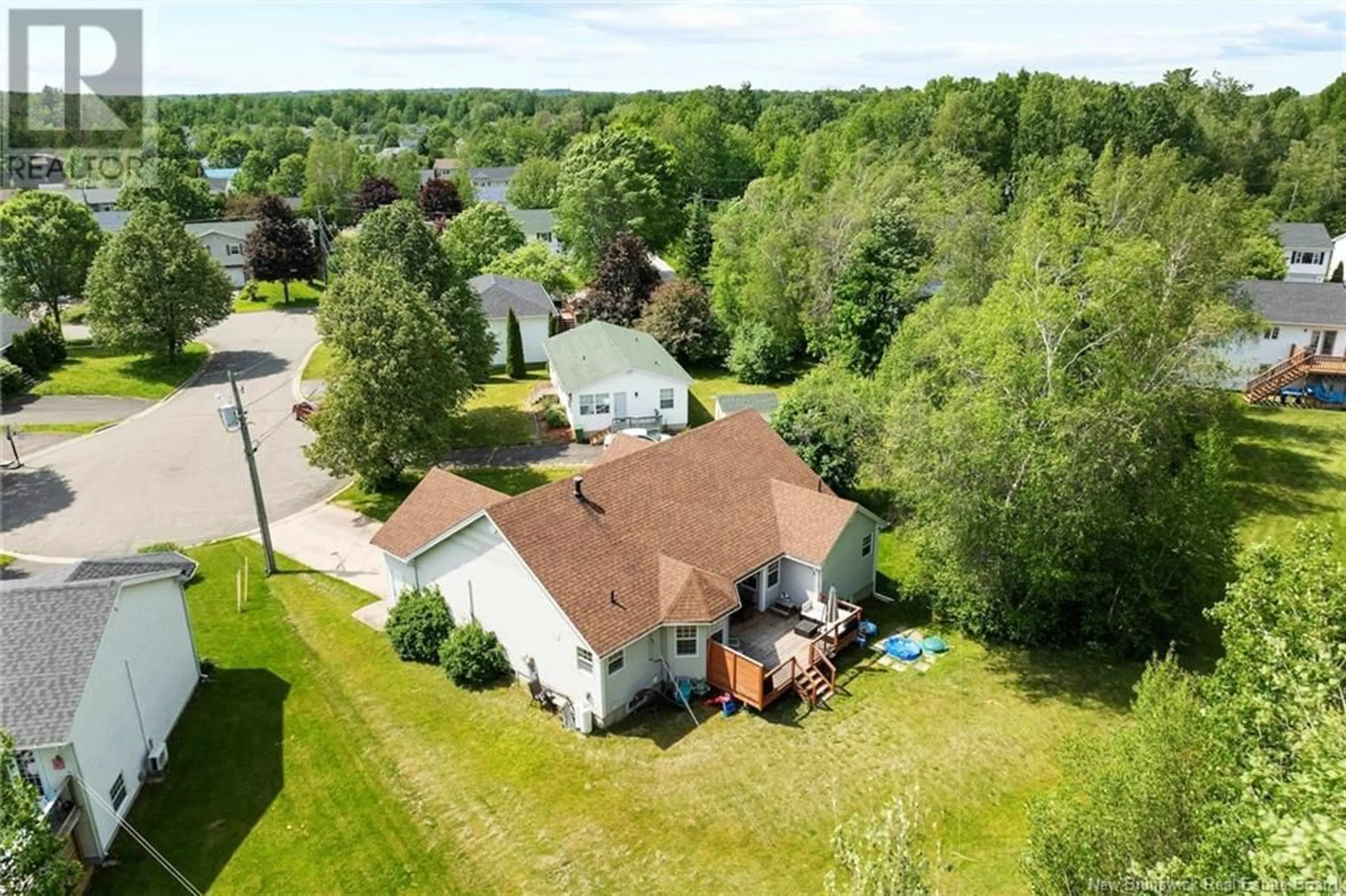 A pic from outside/outdoor area/front of a property/back of a property/a pic from drone, unknown for 22 TRAINOR COURT, Fredericton New Brunswick E3B7J7