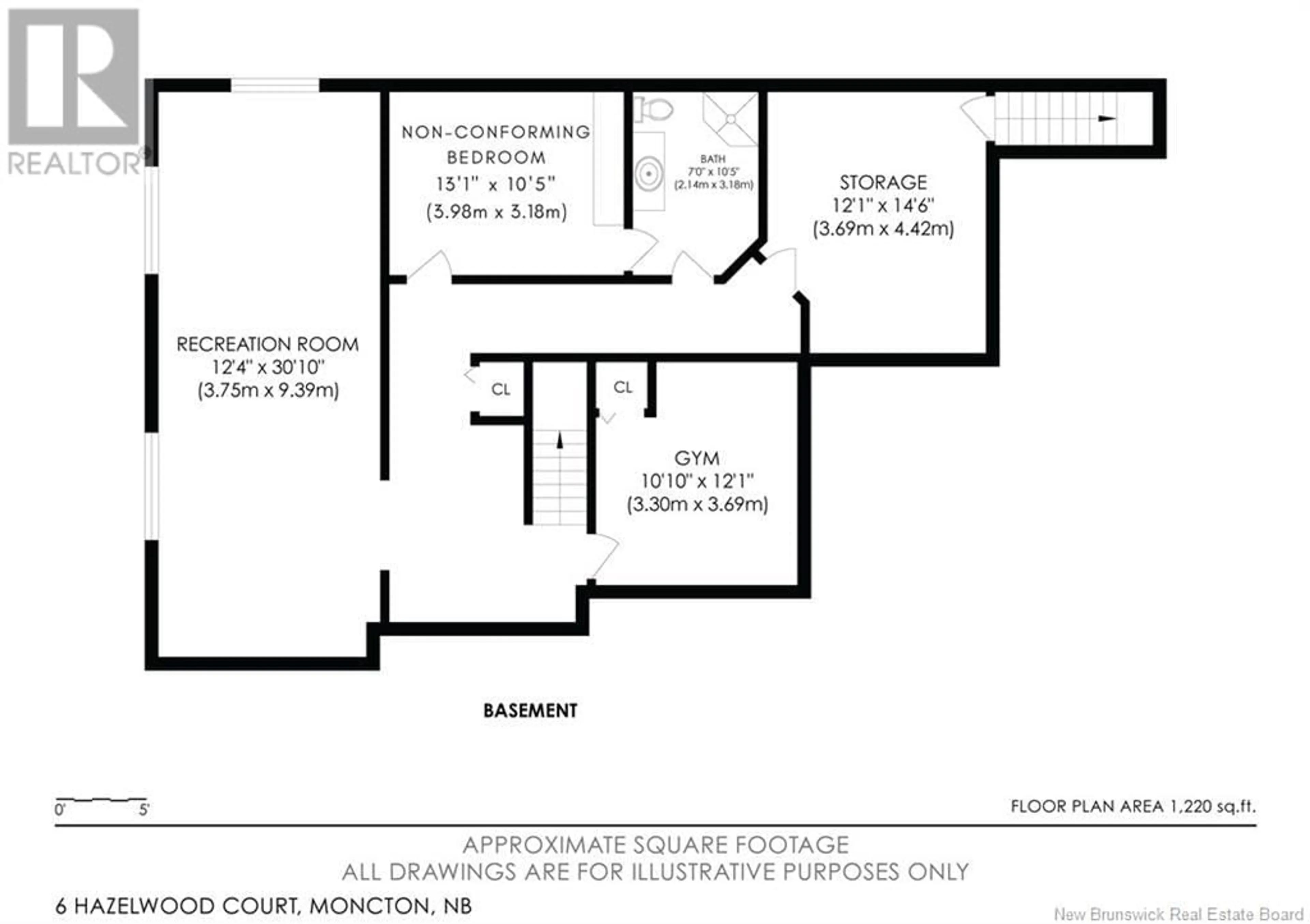 Floor plan for 6 HAZELWOOD COURT, Moncton New Brunswick E1G3V9