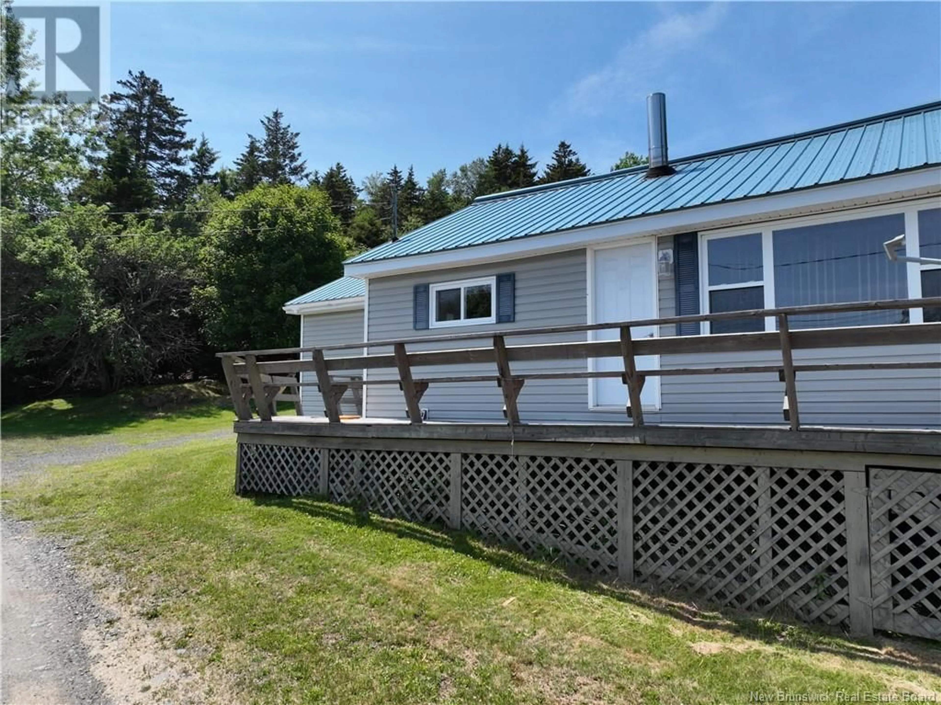 A pic from outside/outdoor area/front of a property/back of a property/a pic from drone, water/lake/river/ocean view for 12 HARTFORD ROAD, Leonardville New Brunswick E5V1K9