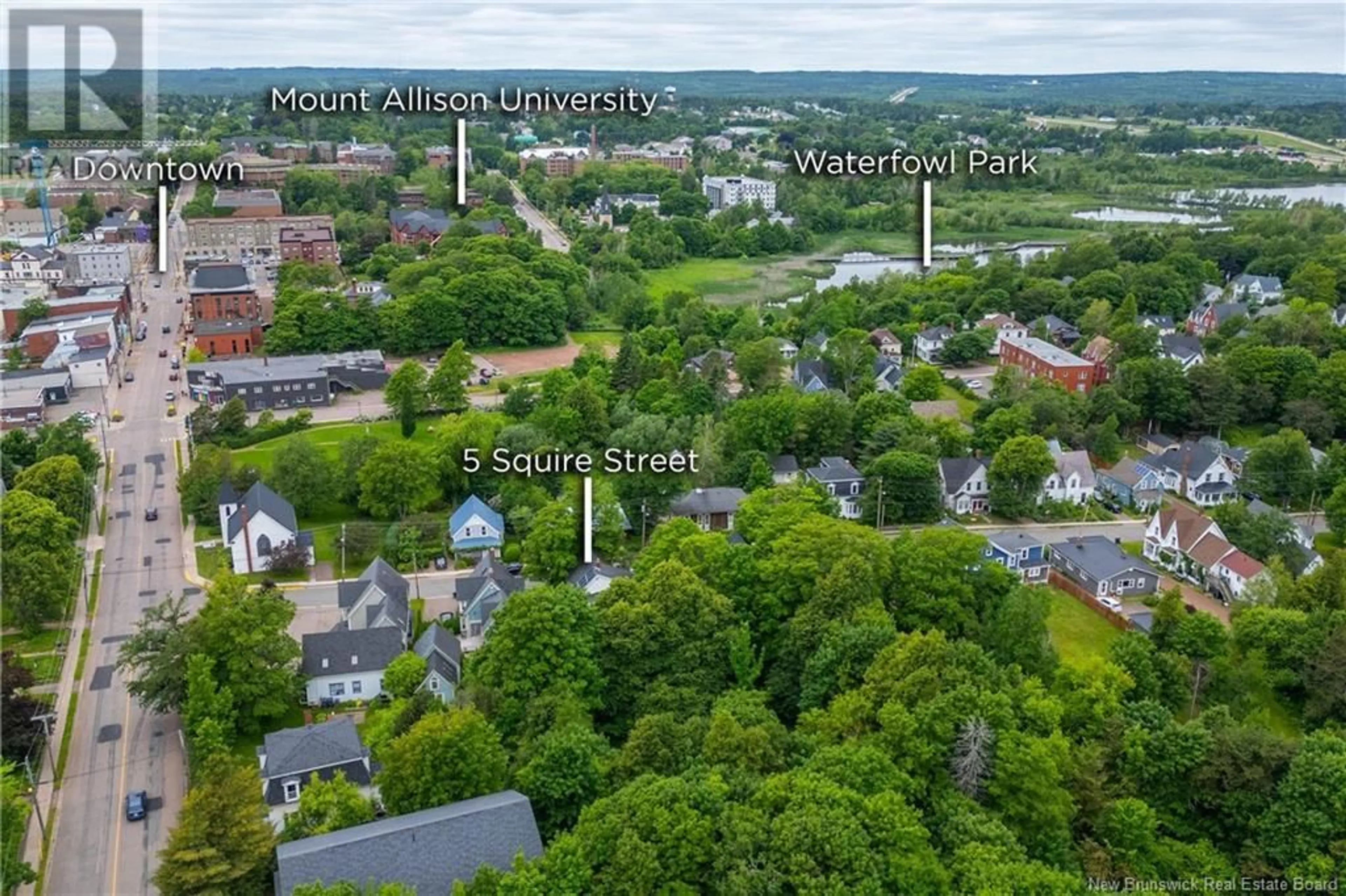 A pic from outside/outdoor area/front of a property/back of a property/a pic from drone, street for 5 SQUIRE STREET, Sackville New Brunswick E4L4K8