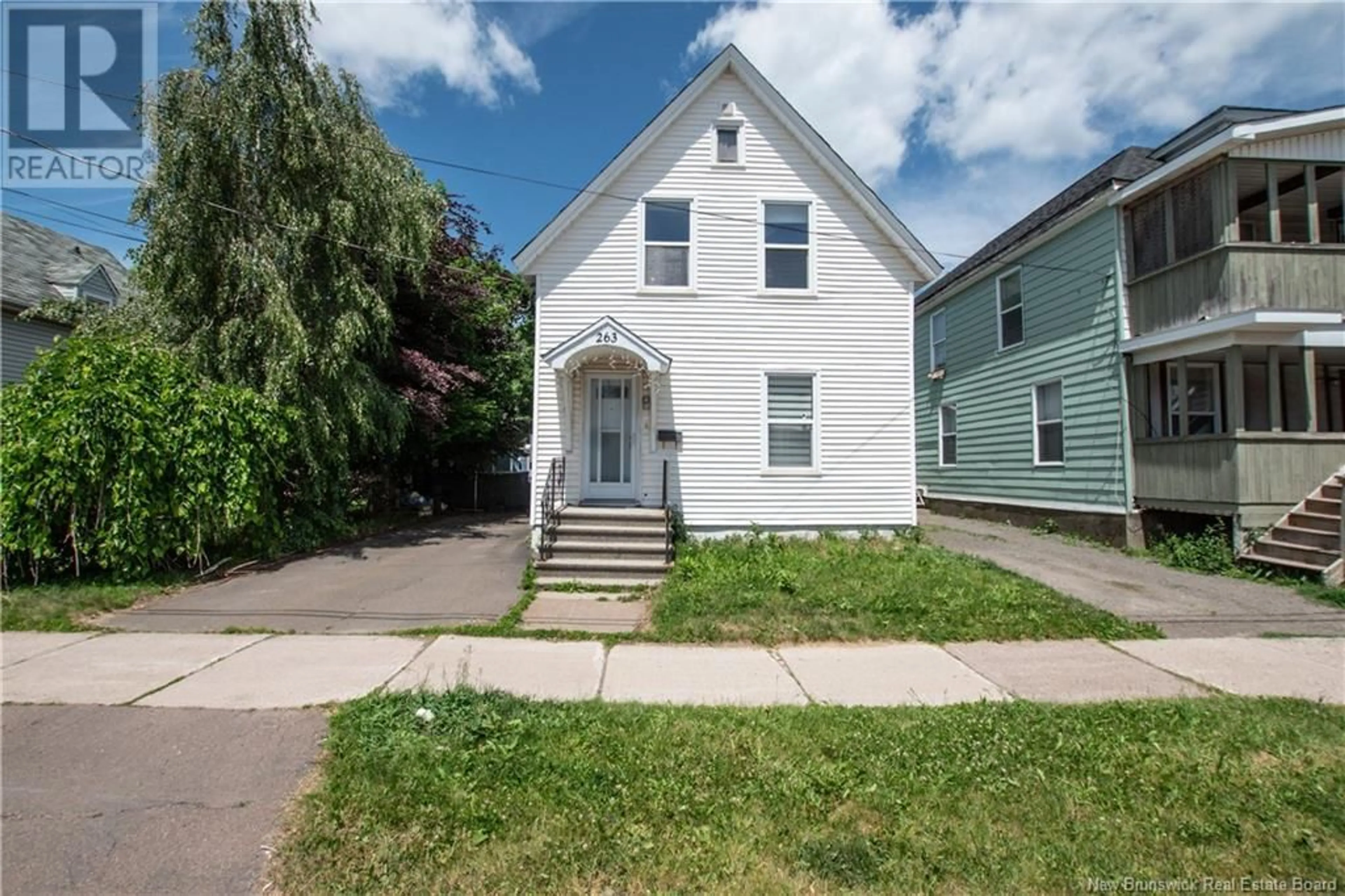 Home with vinyl exterior material, street for 263 JOHN STREET, Moncton New Brunswick E1C2J5
