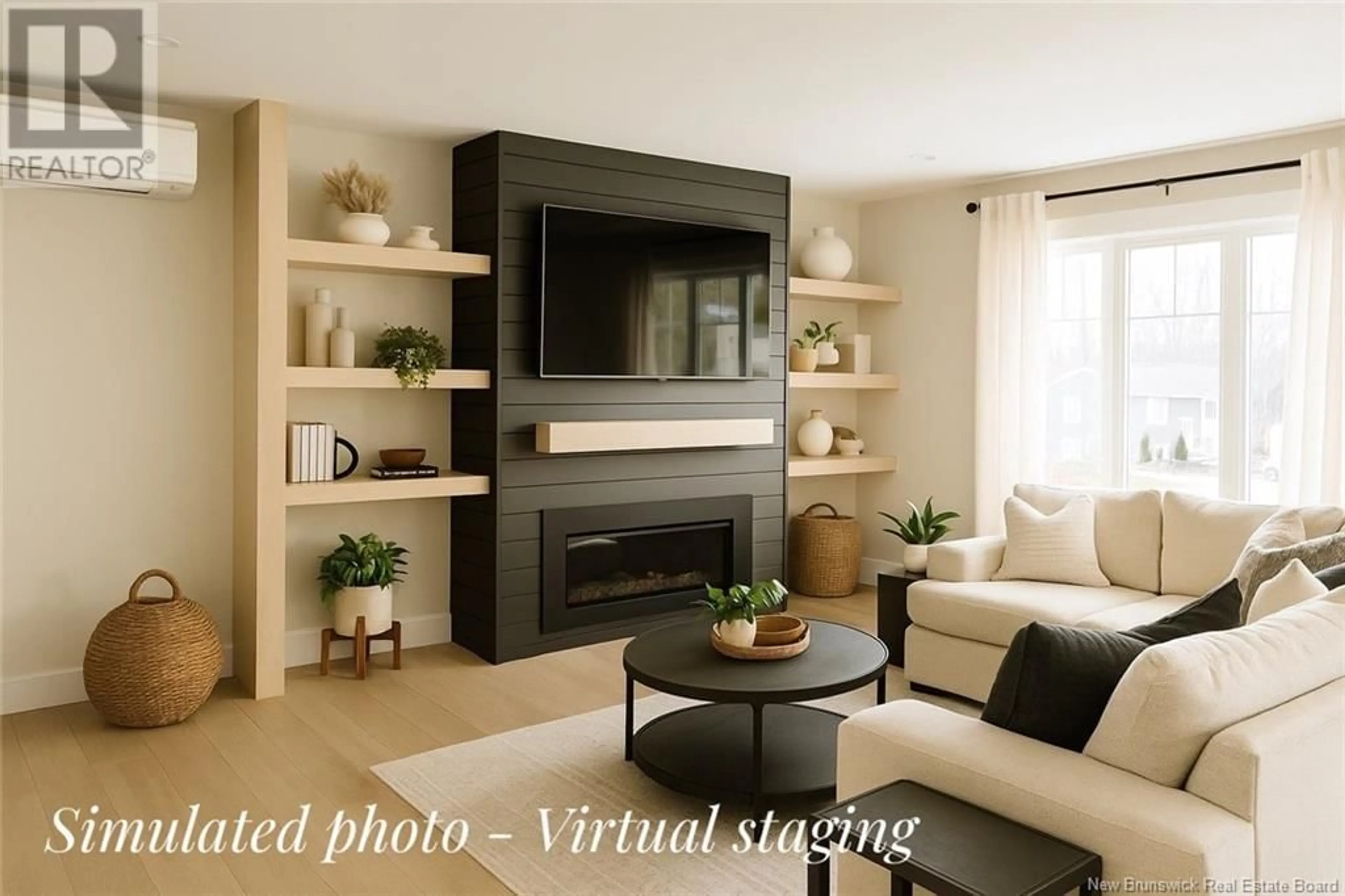 Living room with furniture, wood/laminate floor for 9 LEBARON COURT, Fredericton New Brunswick E3G0K5