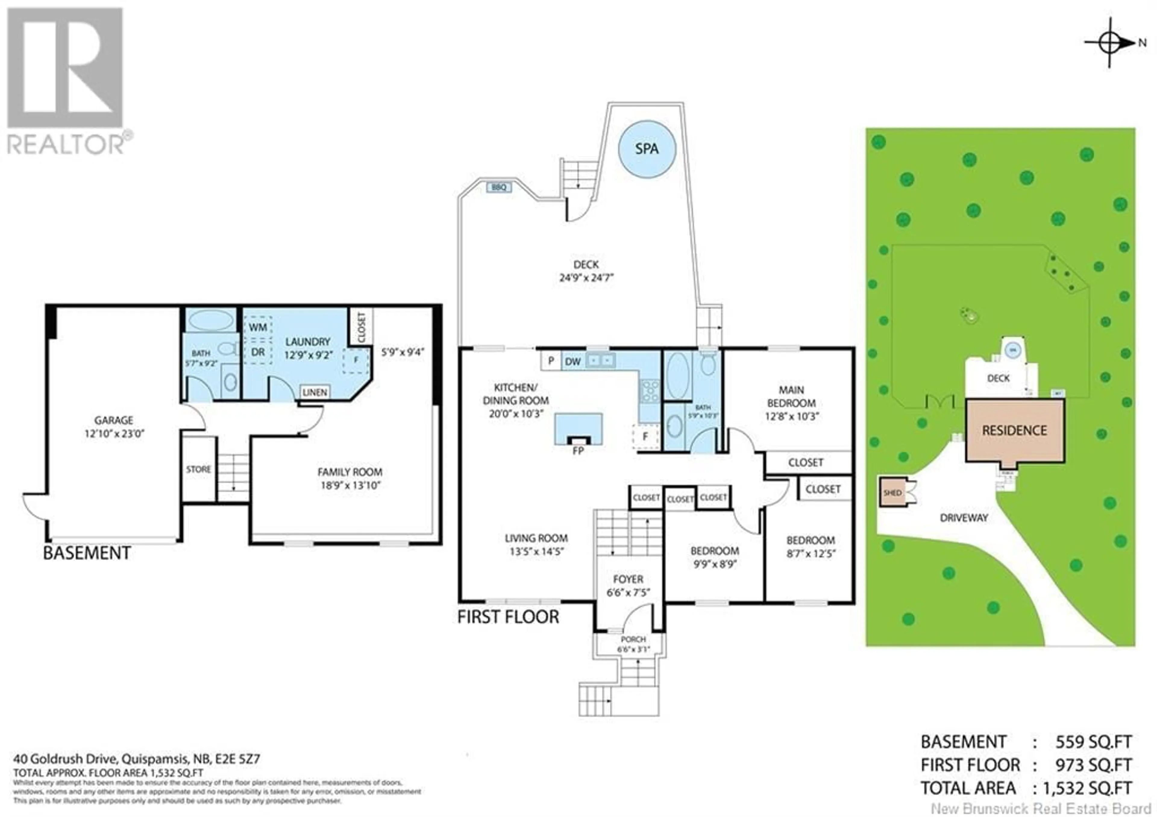 Floor plan for 40 GOLDRUSH DRIVE, Quispamsis New Brunswick E2E5Z7