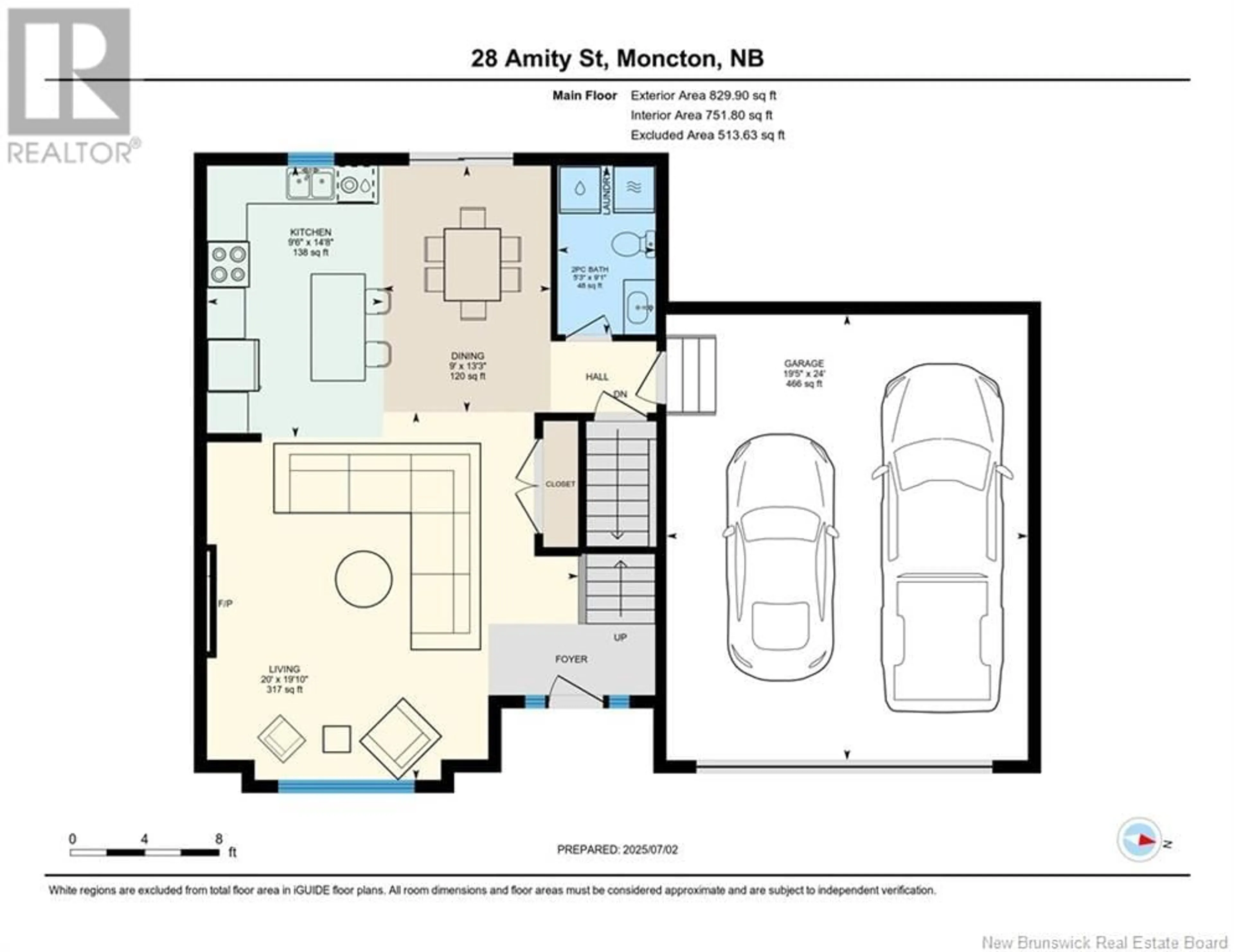 Floor plan for 28 AMITY STREET, Moncton New Brunswick E1G0S3