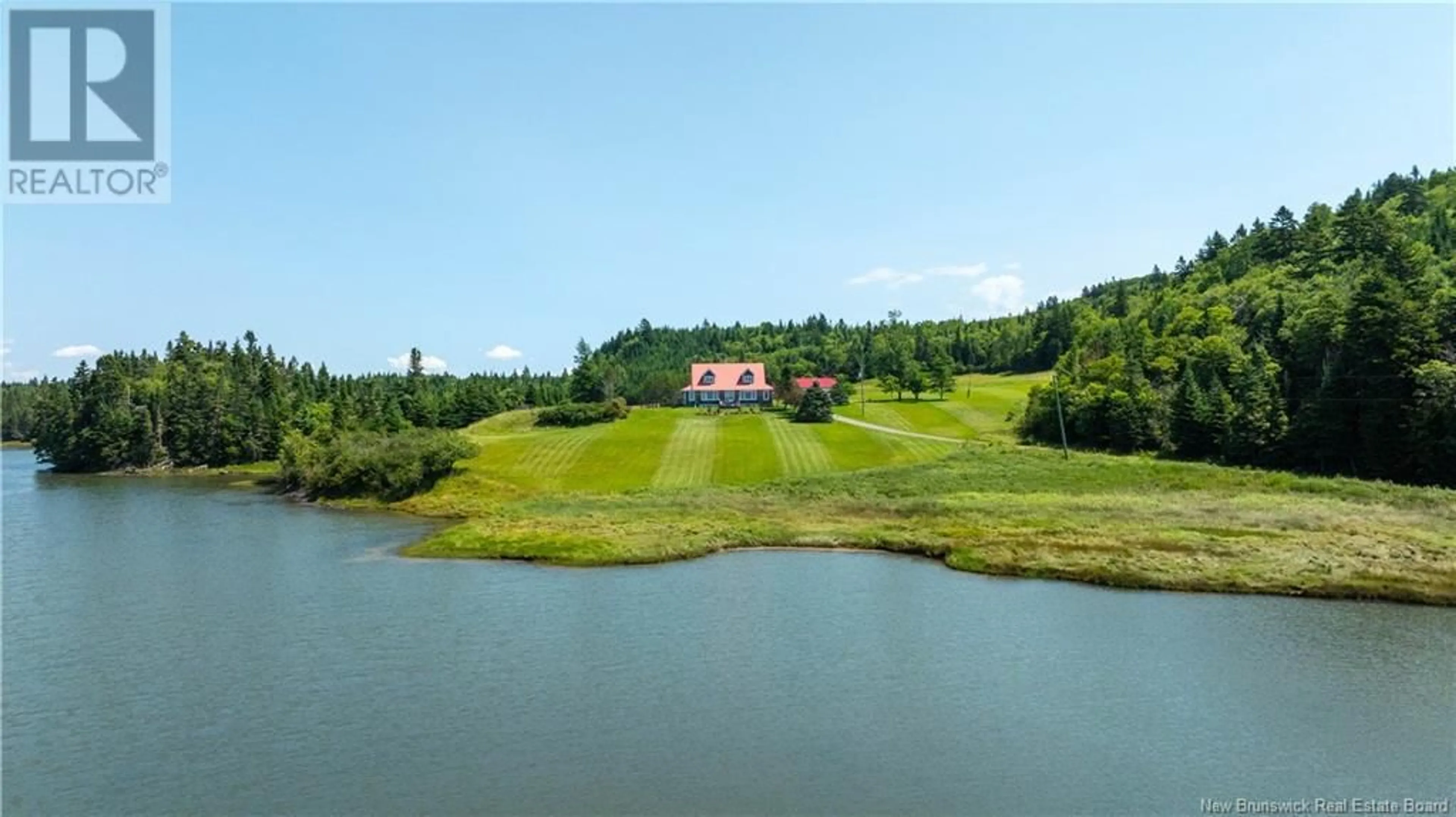 A pic from outside/outdoor area/front of a property/back of a property/a pic from drone, water/lake/river/ocean view for 545 ARMSTRONG LANE, Blacks Harbour New Brunswick E5H1J5