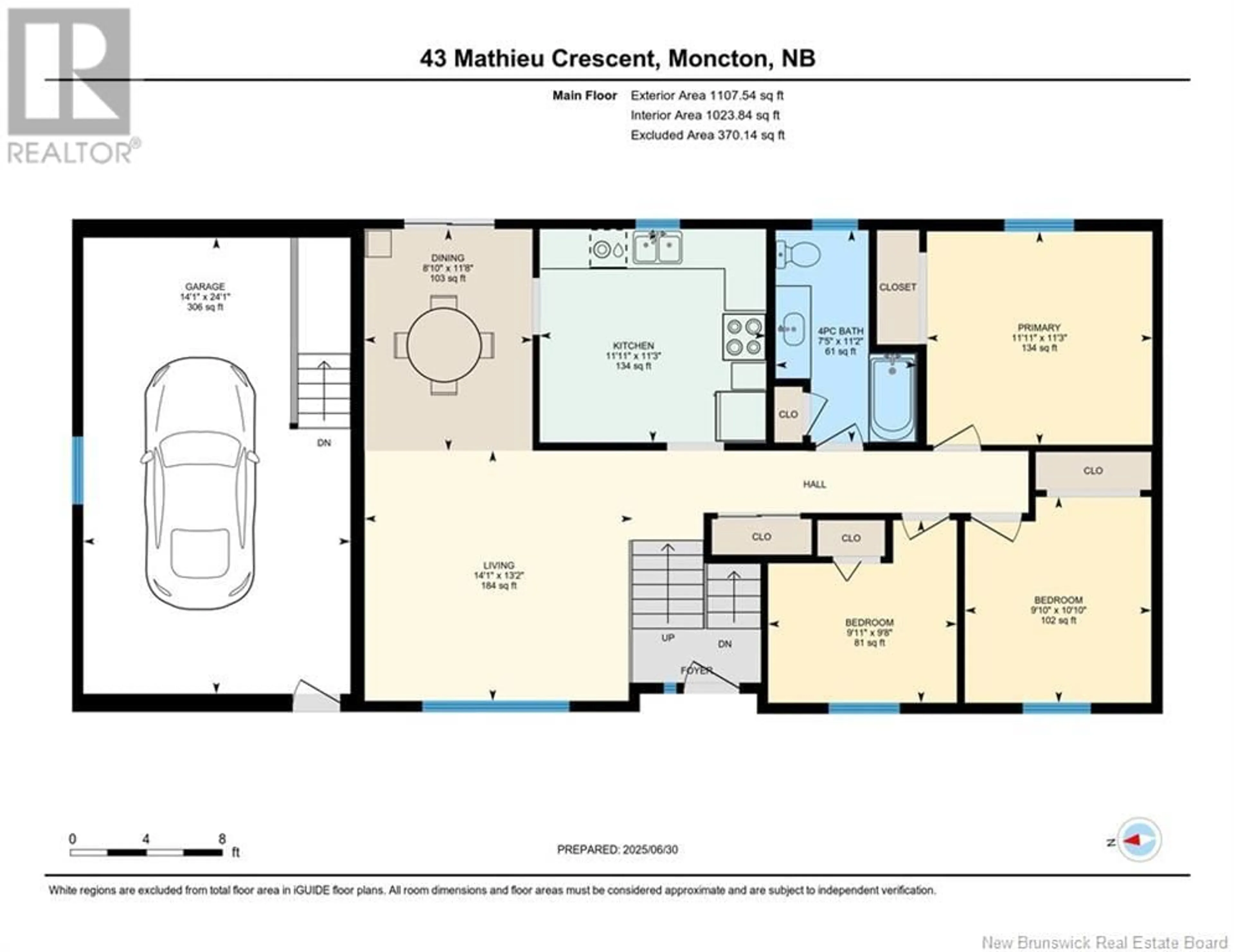 Floor plan for 43 MATHIEU CRESCENT, Moncton New Brunswick E1A6C1