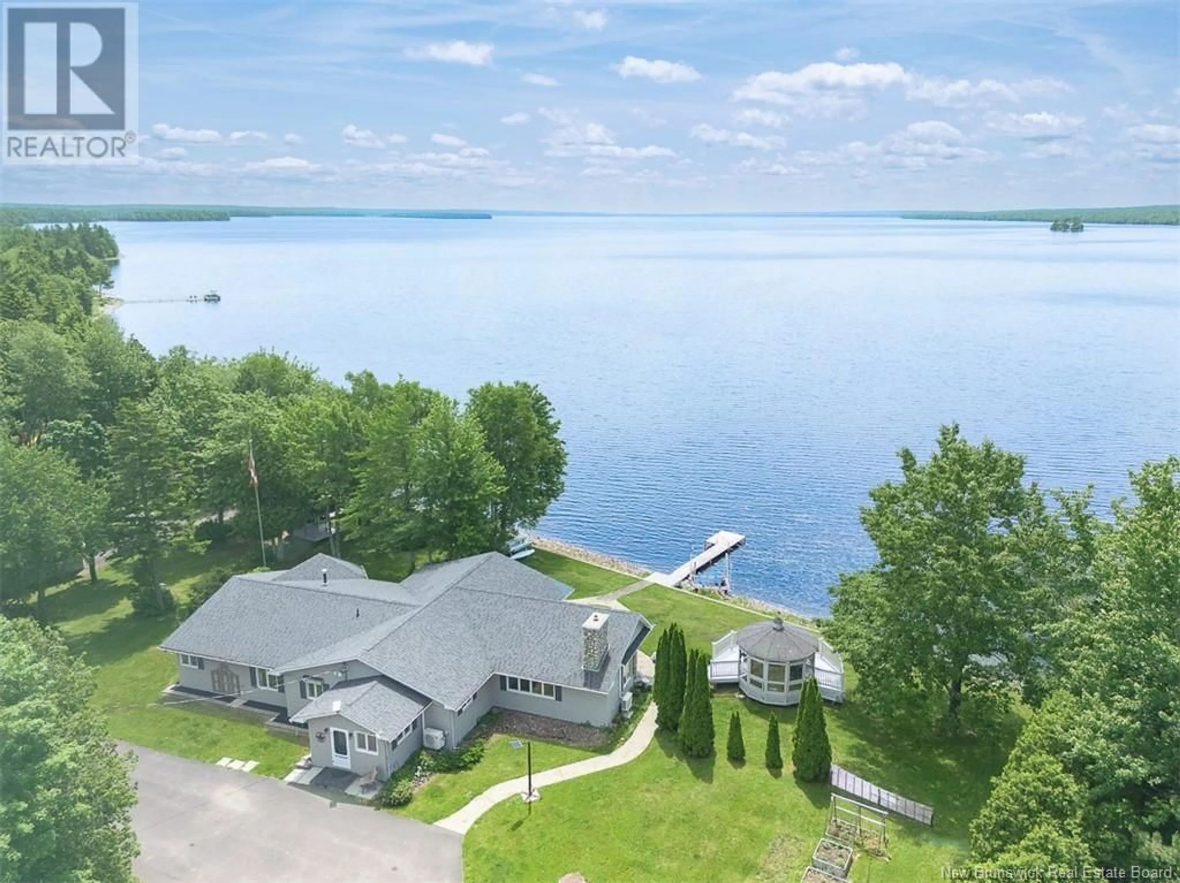 A pic from outside/outdoor area/front of a property/back of a property/a pic from drone, water/lake/river/ocean view for 360 JAMIESON ROAD, Harvey New Brunswick E6K2J3