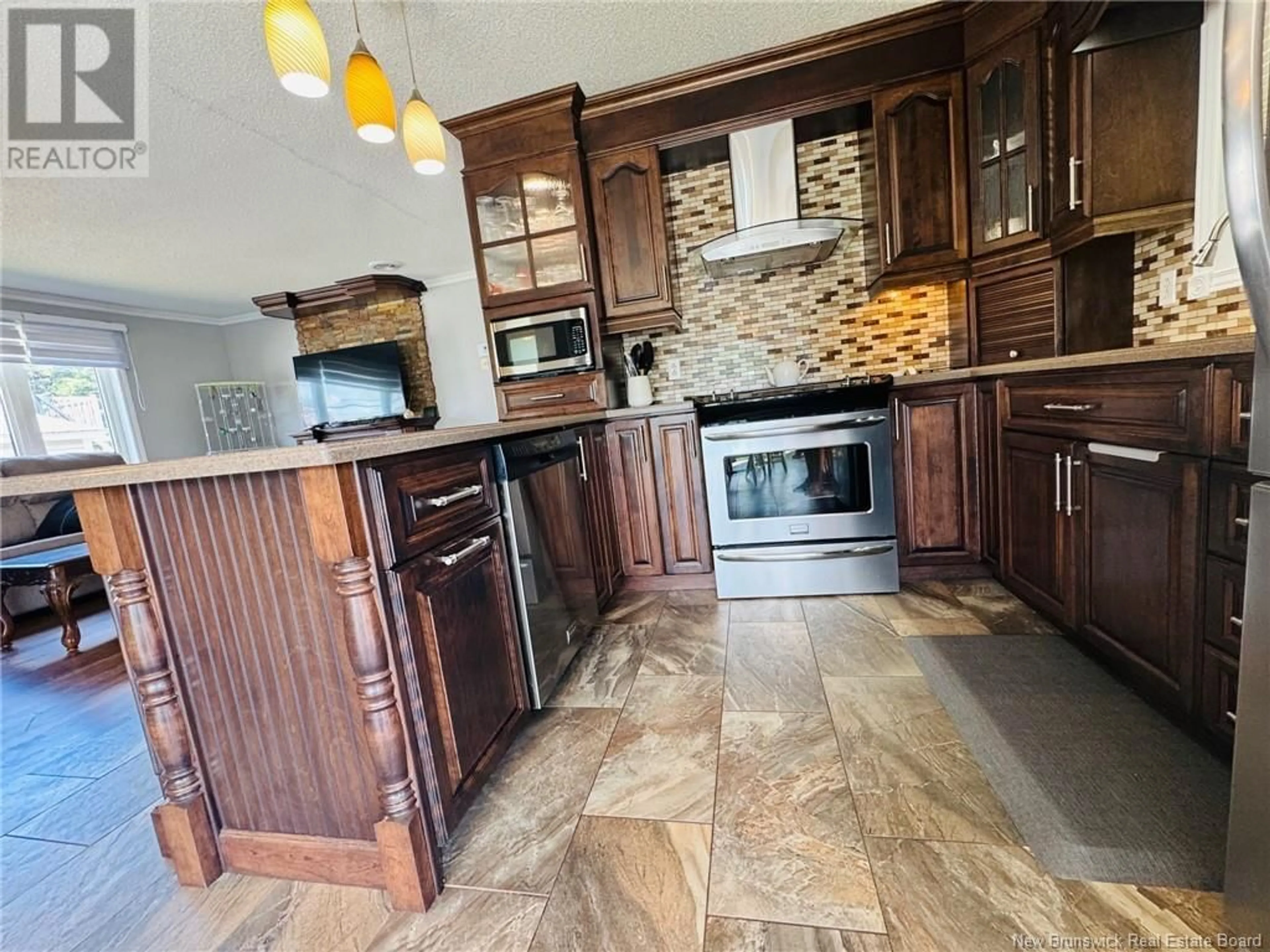 Open concept kitchen, ceramic/tile floor for 34 MATHESON STREET, Campbellton New Brunswick E3N1N5