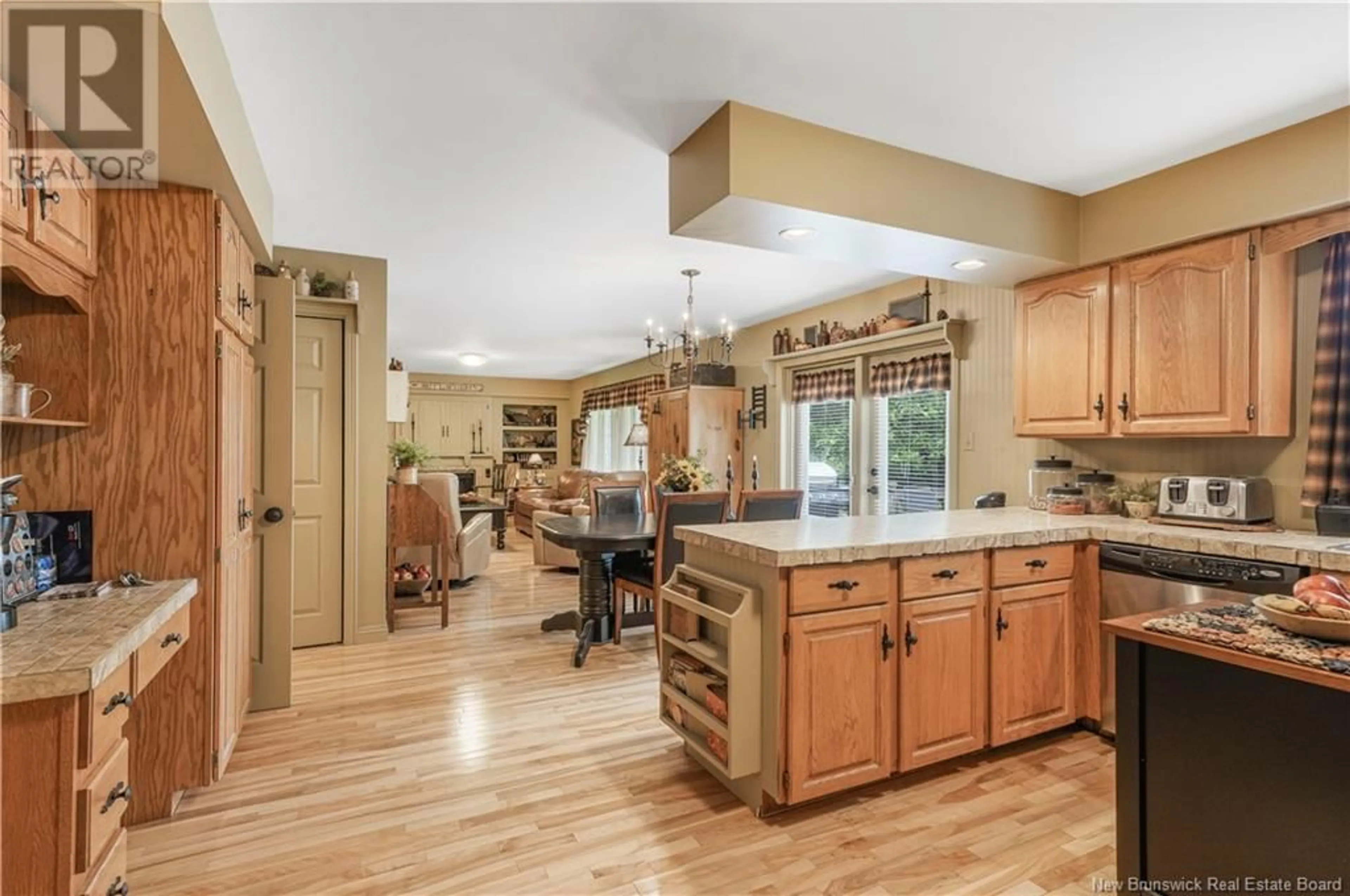 Open concept kitchen, ceramic/tile floor for 53 BRENTWOOD DRIVE, Fredericton New Brunswick E3B7A5