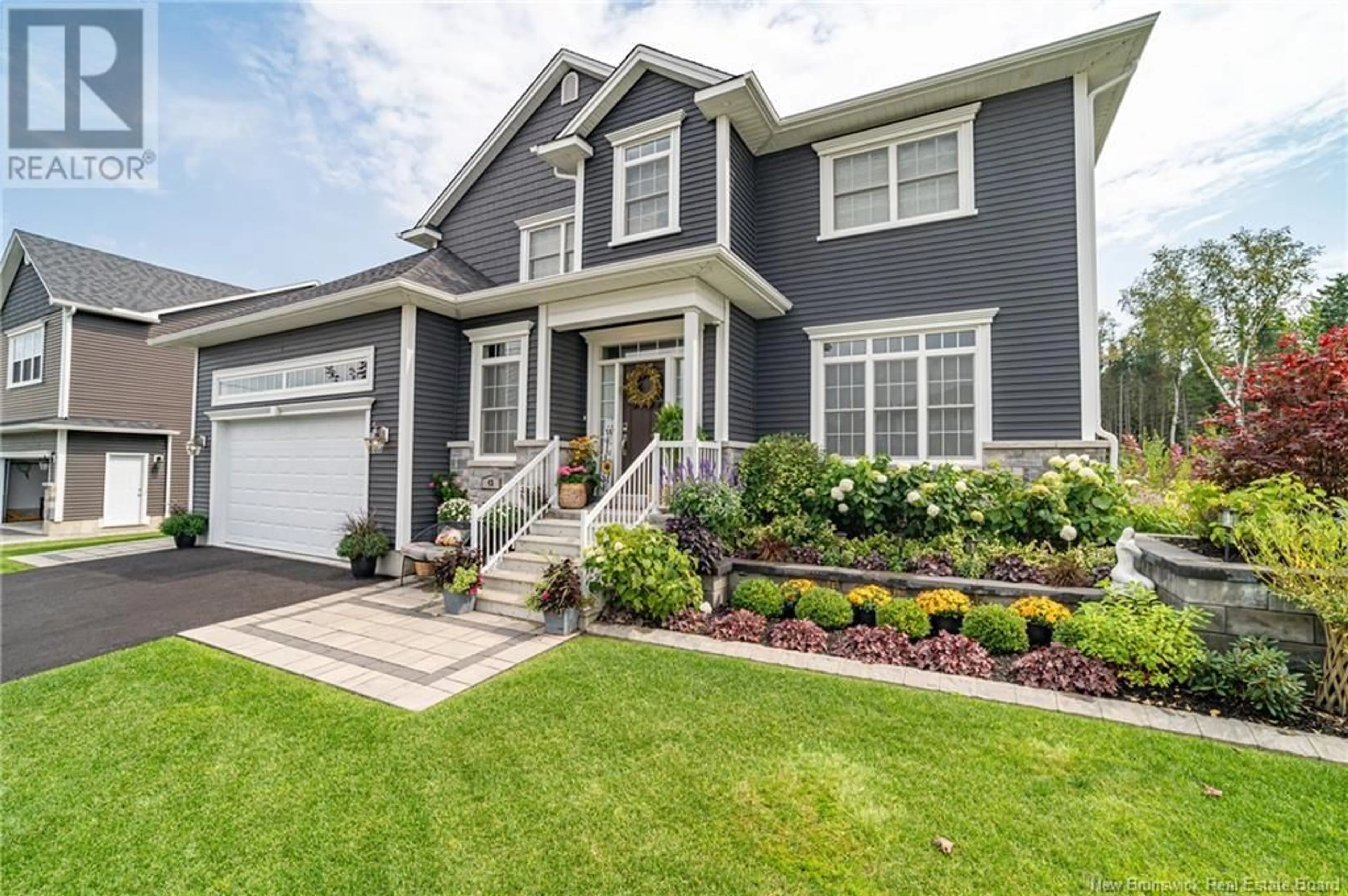 Home with vinyl exterior material, street for 45 BARCROFT DRIVE, Fredericton New Brunswick E3B0Y7