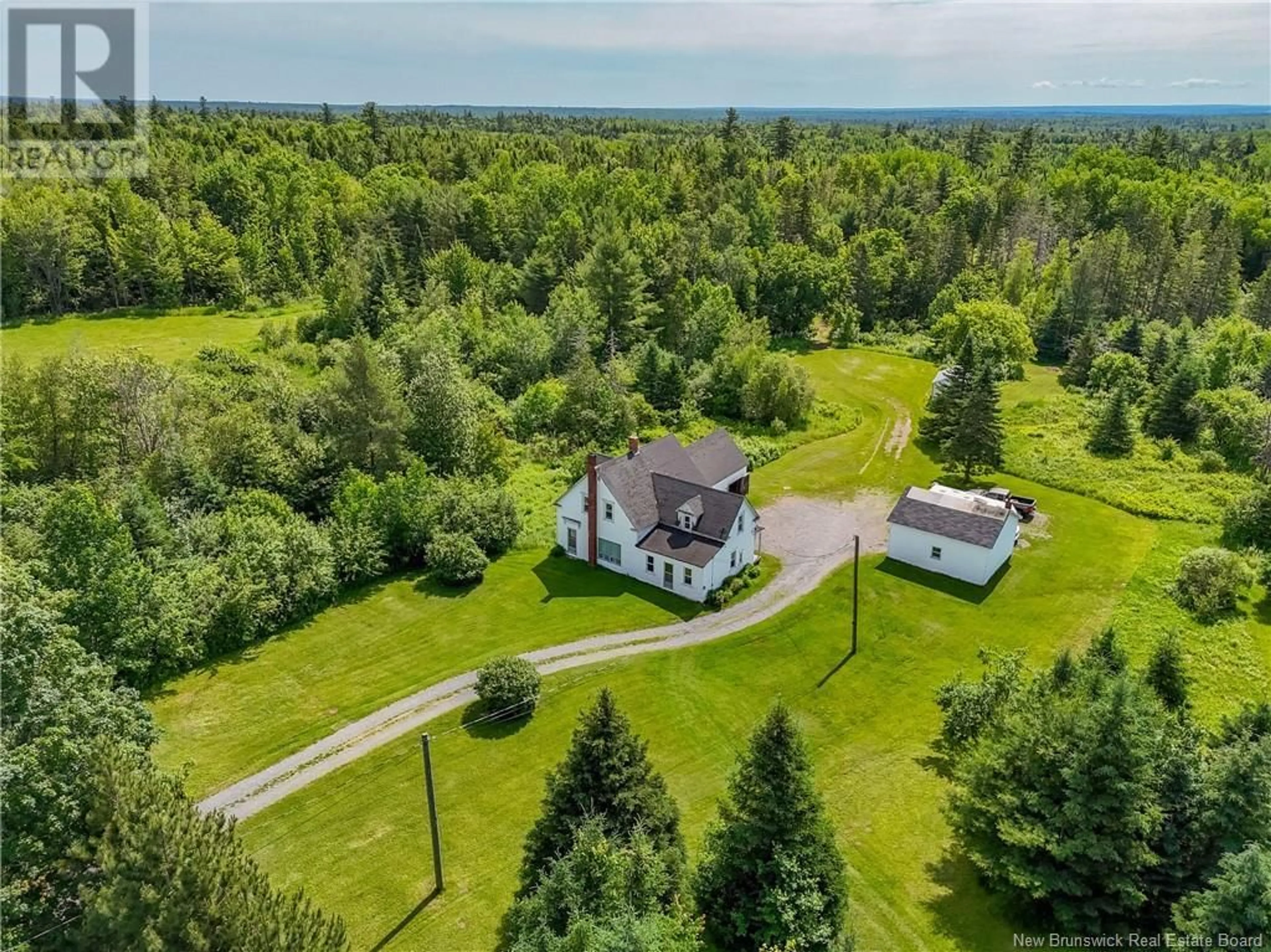 A pic from outside/outdoor area/front of a property/back of a property/a pic from drone, water/lake/river/ocean view for 847 CHARTERS SETTLEMENT ROAD, Charters Settlement New Brunswick E3C1V9