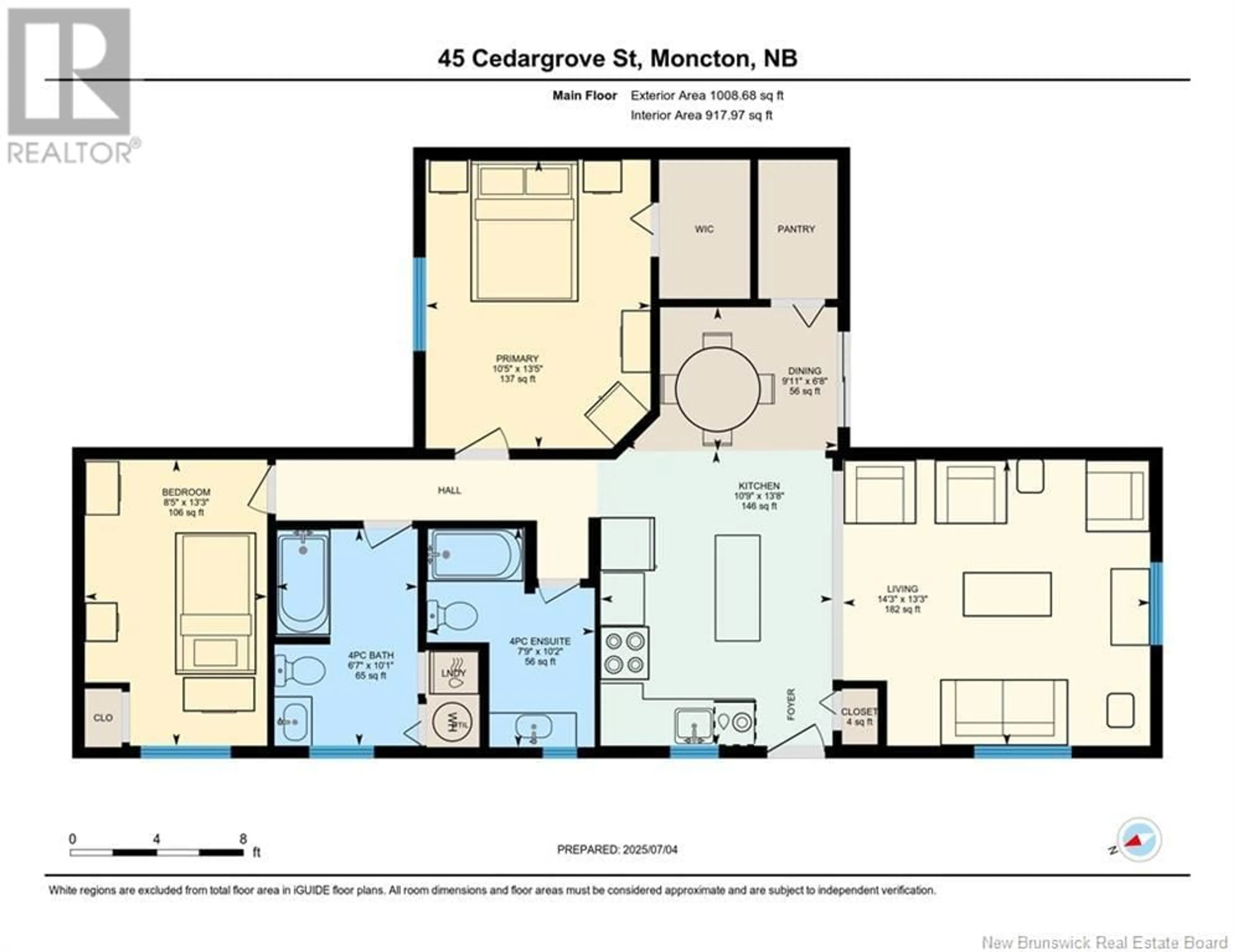 Floor plan for 45 CEDARGROVE STREET, Moncton New Brunswick E1H2T7