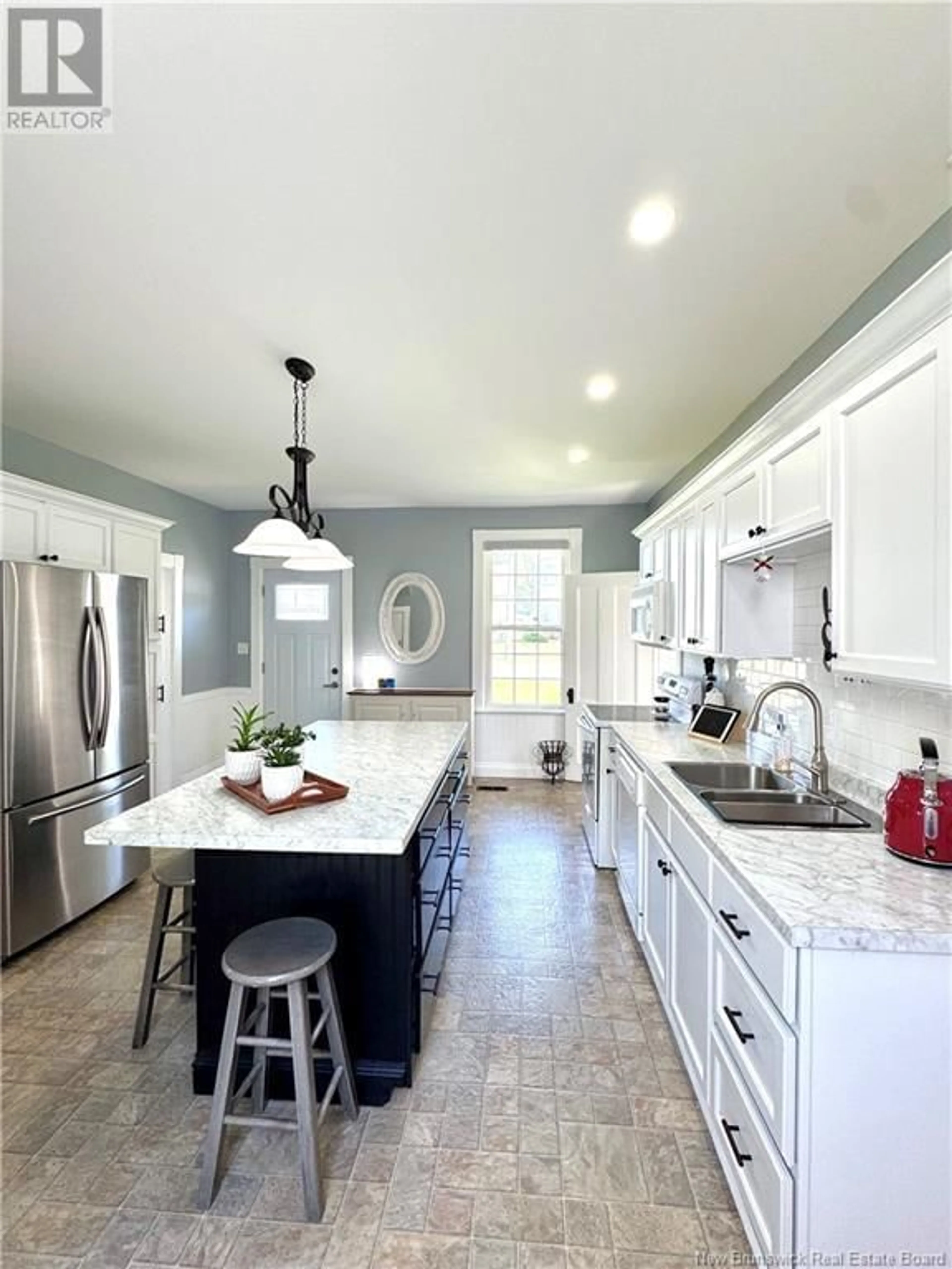 Open concept kitchen, ceramic/tile floor for 2 SUTTON ROAD, Miramichi New Brunswick E1N5V7