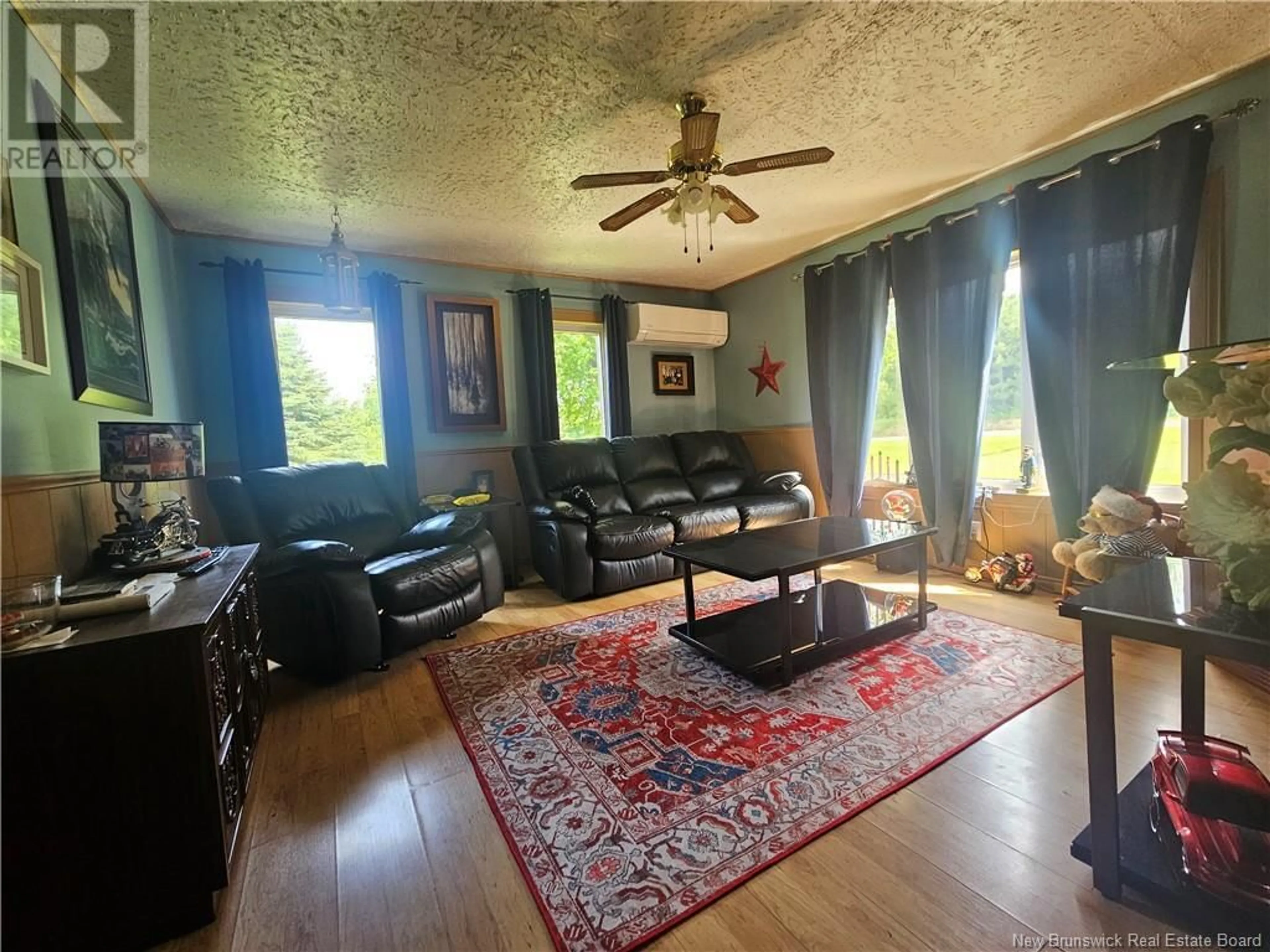 Living room with furniture, wood/laminate floor for 130 KING KRISTIAN ROAD, New Denmark New Brunswick E7G1X7