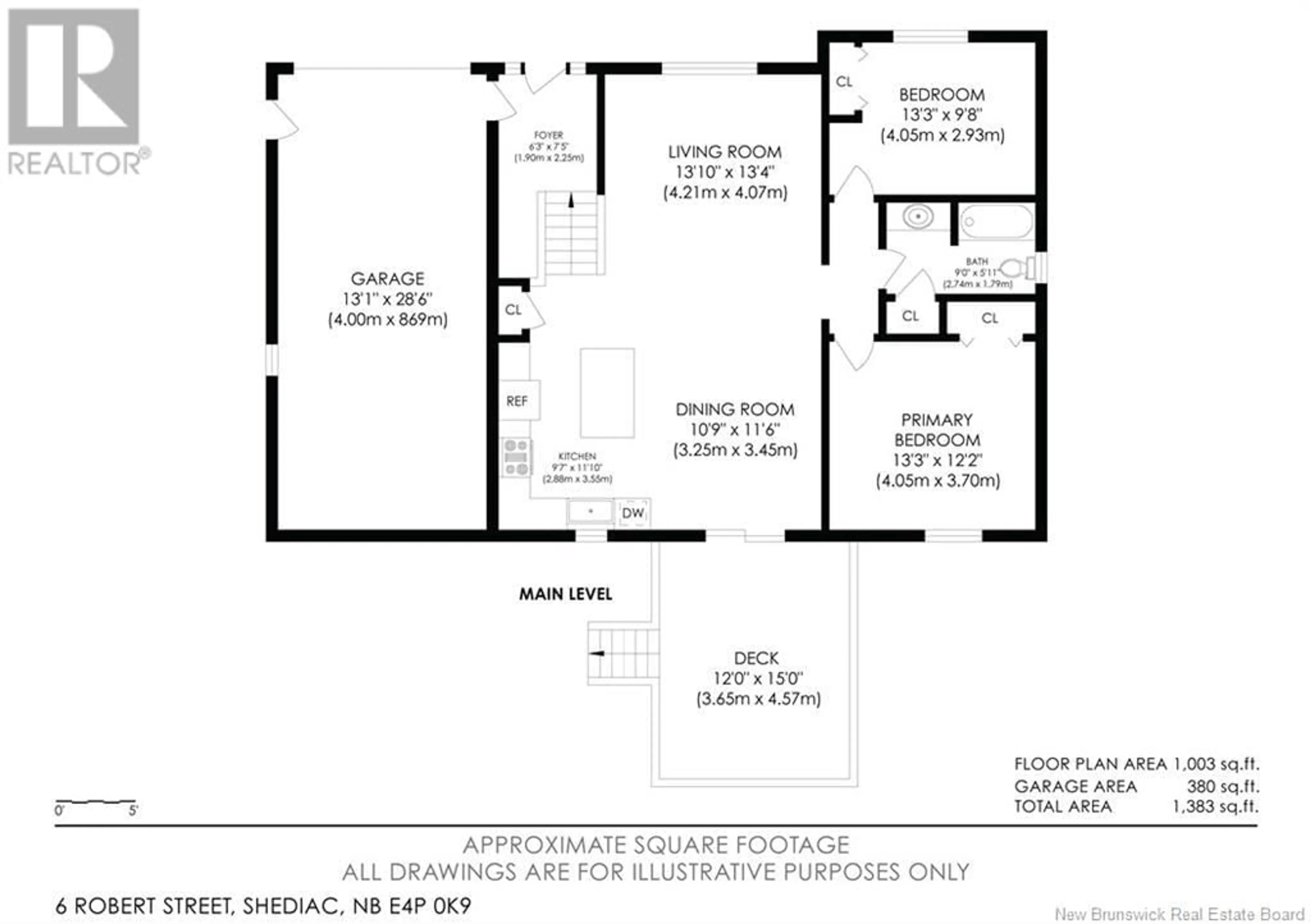 Floor plan for 6 ROBERT STREET, Shediac New Brunswick E4P0R2
