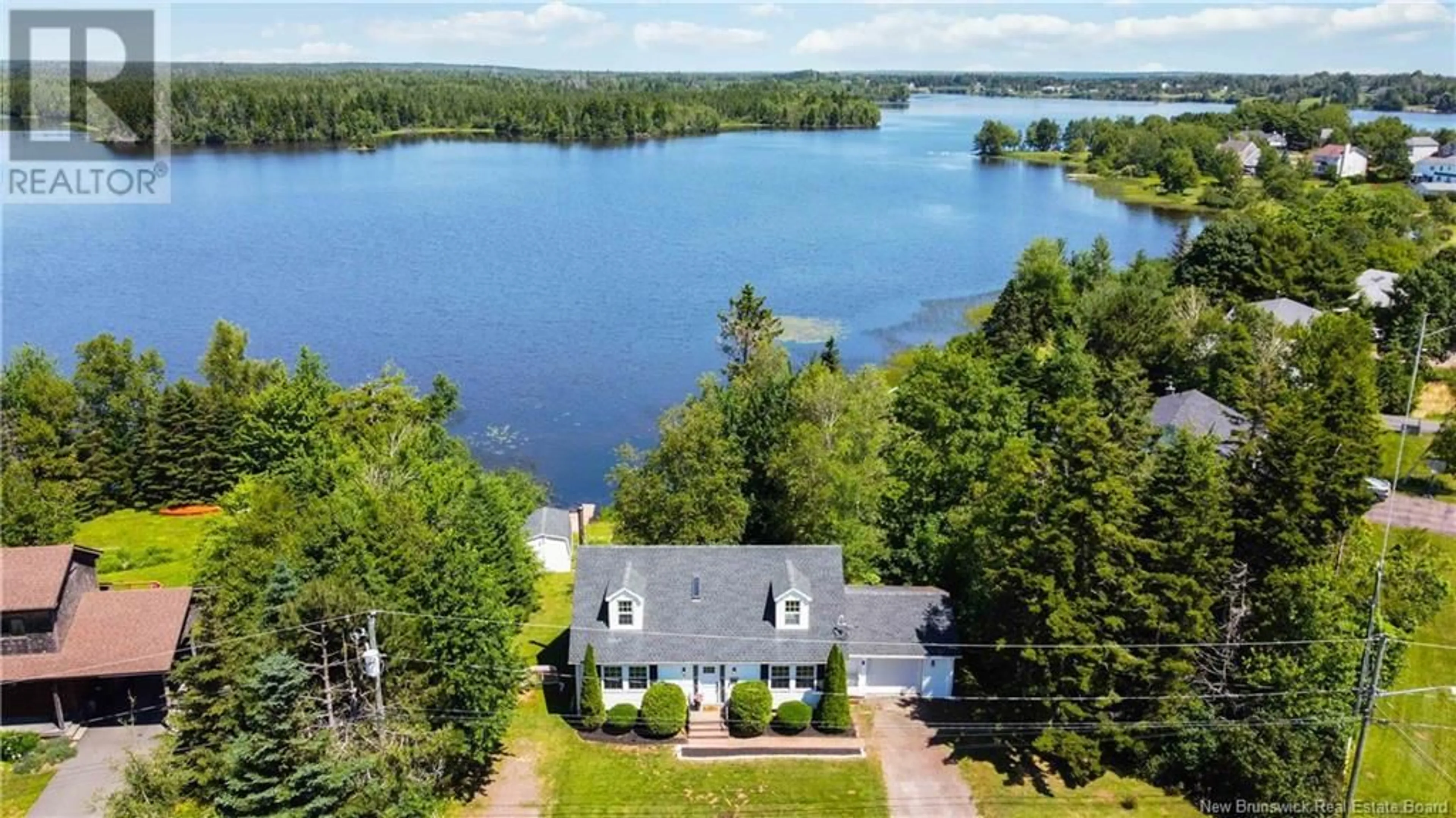 A pic from outside/outdoor area/front of a property/back of a property/a pic from drone, water/lake/river/ocean view for 1 LOON DRIVE, Sackville New Brunswick E4L3A5
