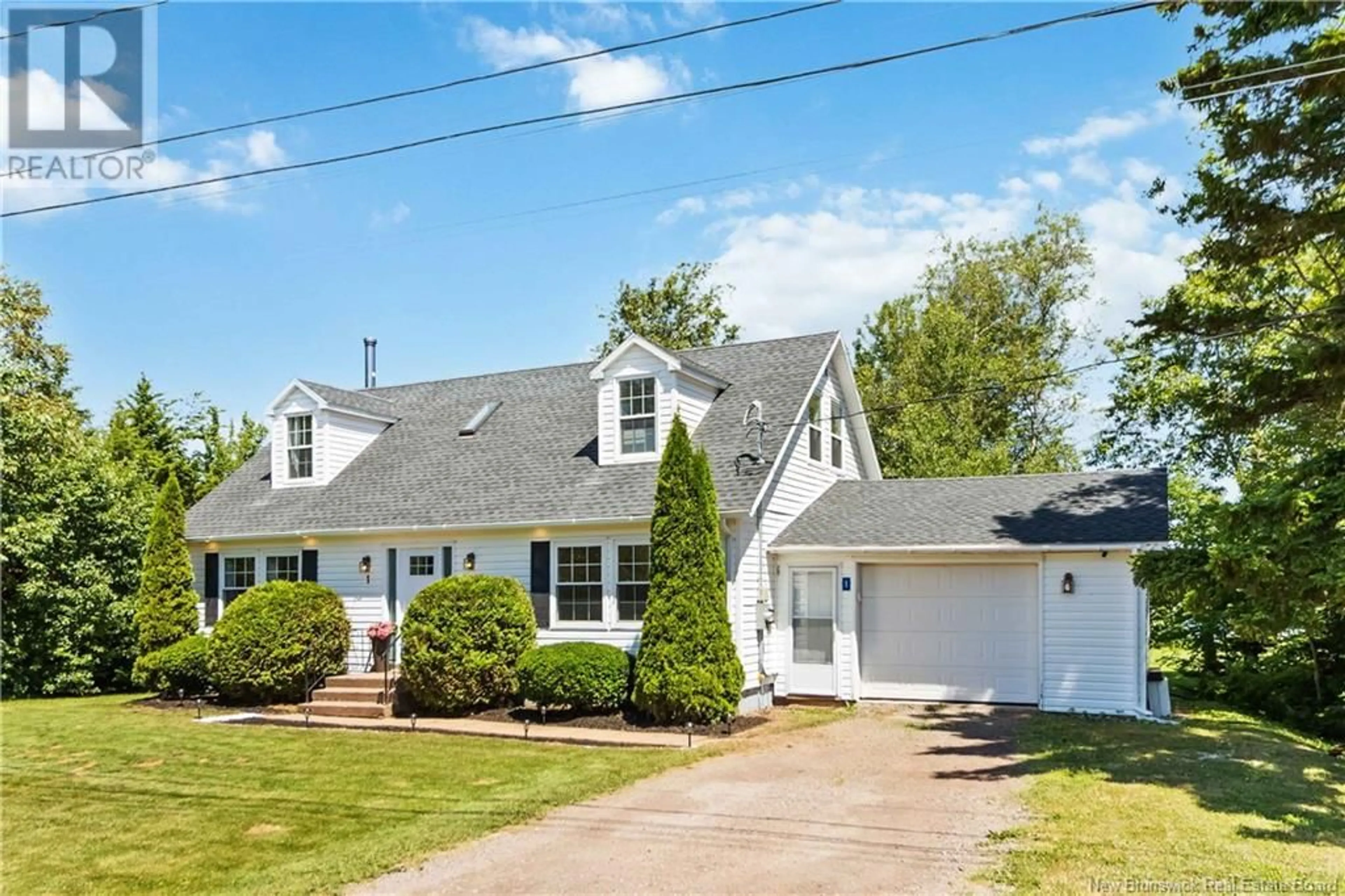 Home with vinyl exterior material, street for 1 LOON DRIVE, Sackville New Brunswick E4L3A5