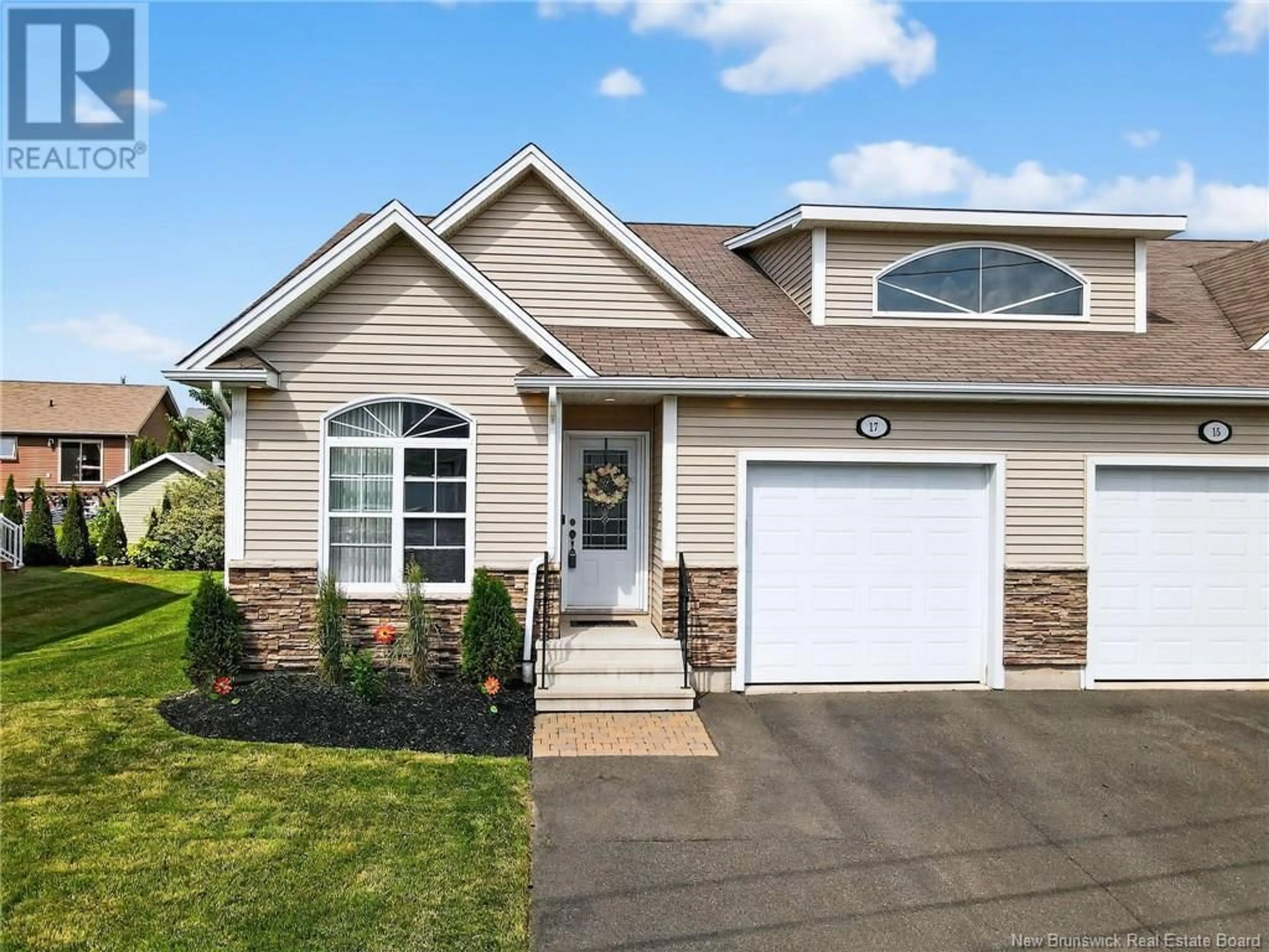 Home with vinyl exterior material, street for 17 SANDY LANE, Moncton New Brunswick E1G0P3