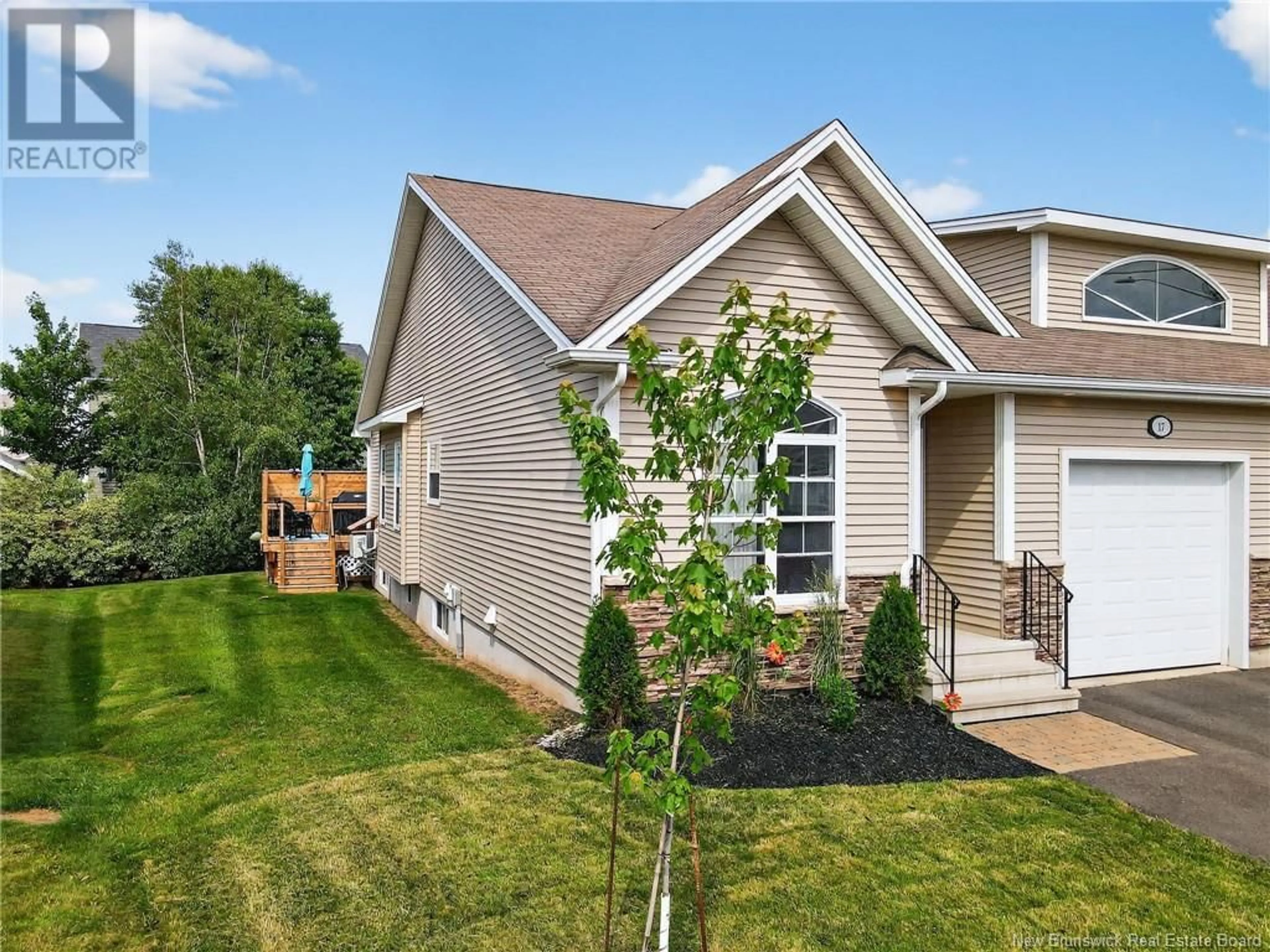 Home with vinyl exterior material, street for 17 SANDY LANE, Moncton New Brunswick E1G0P3
