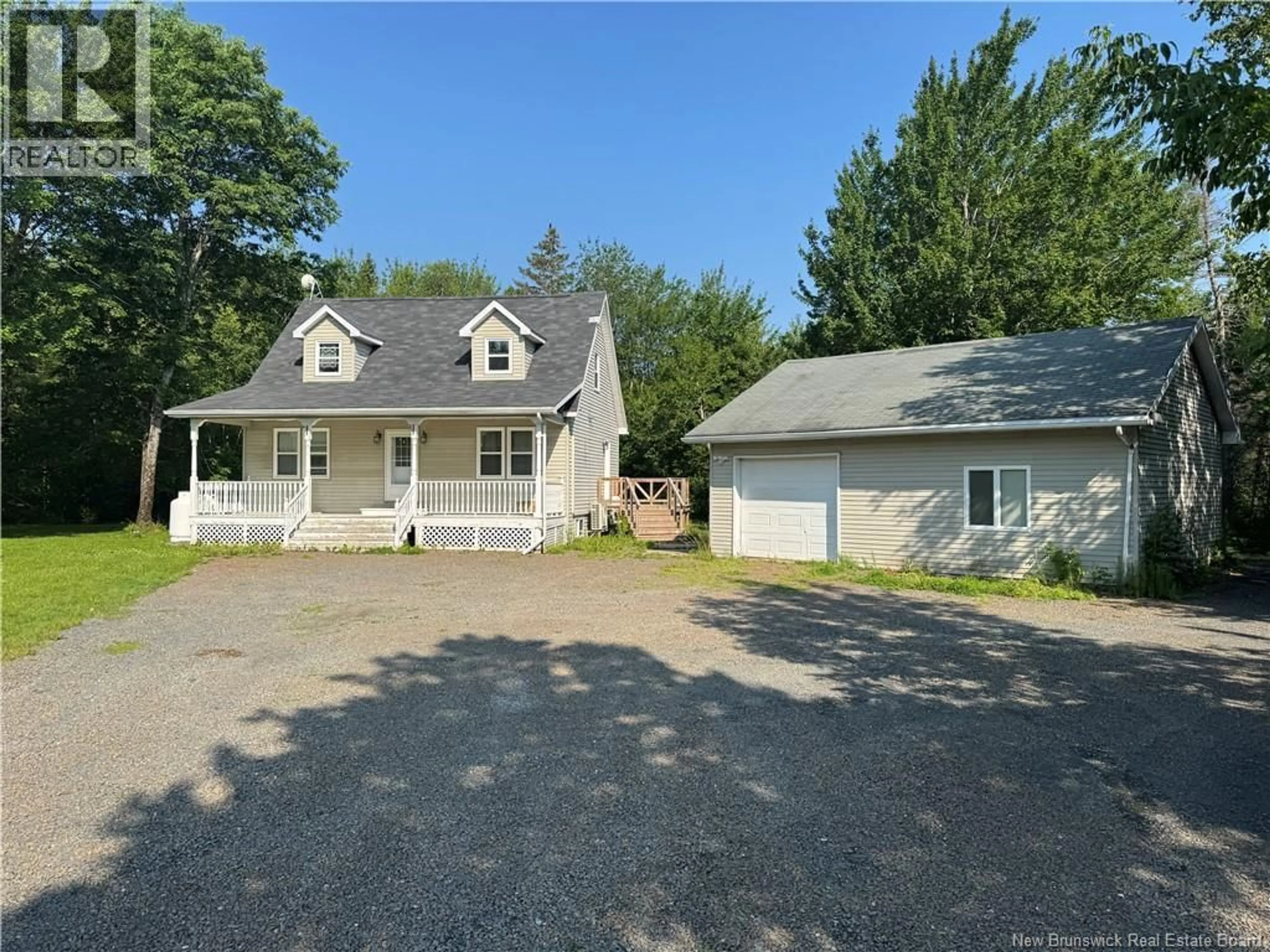 A pic from outside/outdoor area/front of a property/back of a property/a pic from drone, street for 64 ROUTE 635, Lake George New Brunswick E6K3P9