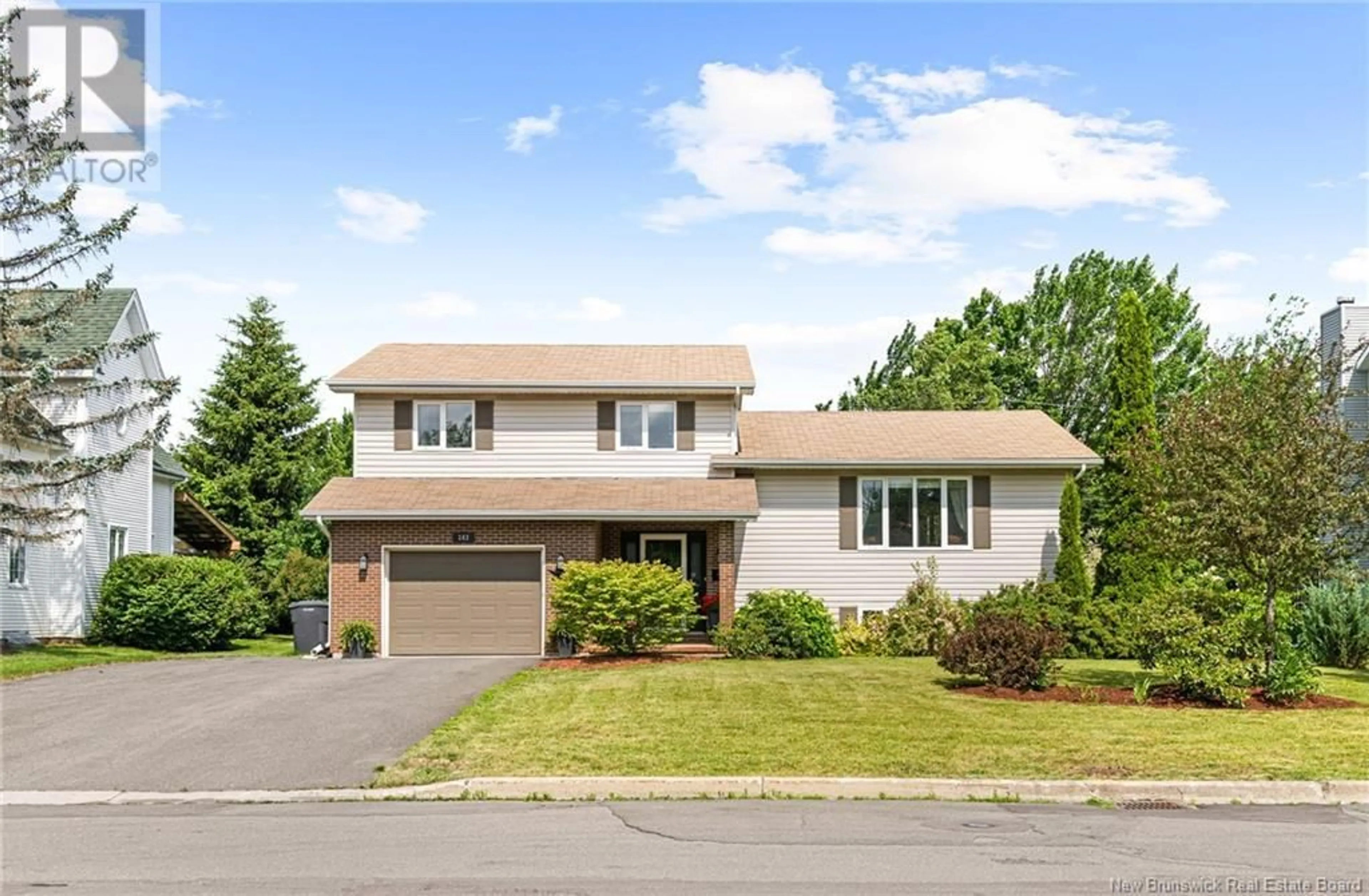 Home with vinyl exterior material, street for 143 WHITE OAK TERRACE, Moncton New Brunswick E1G2E5