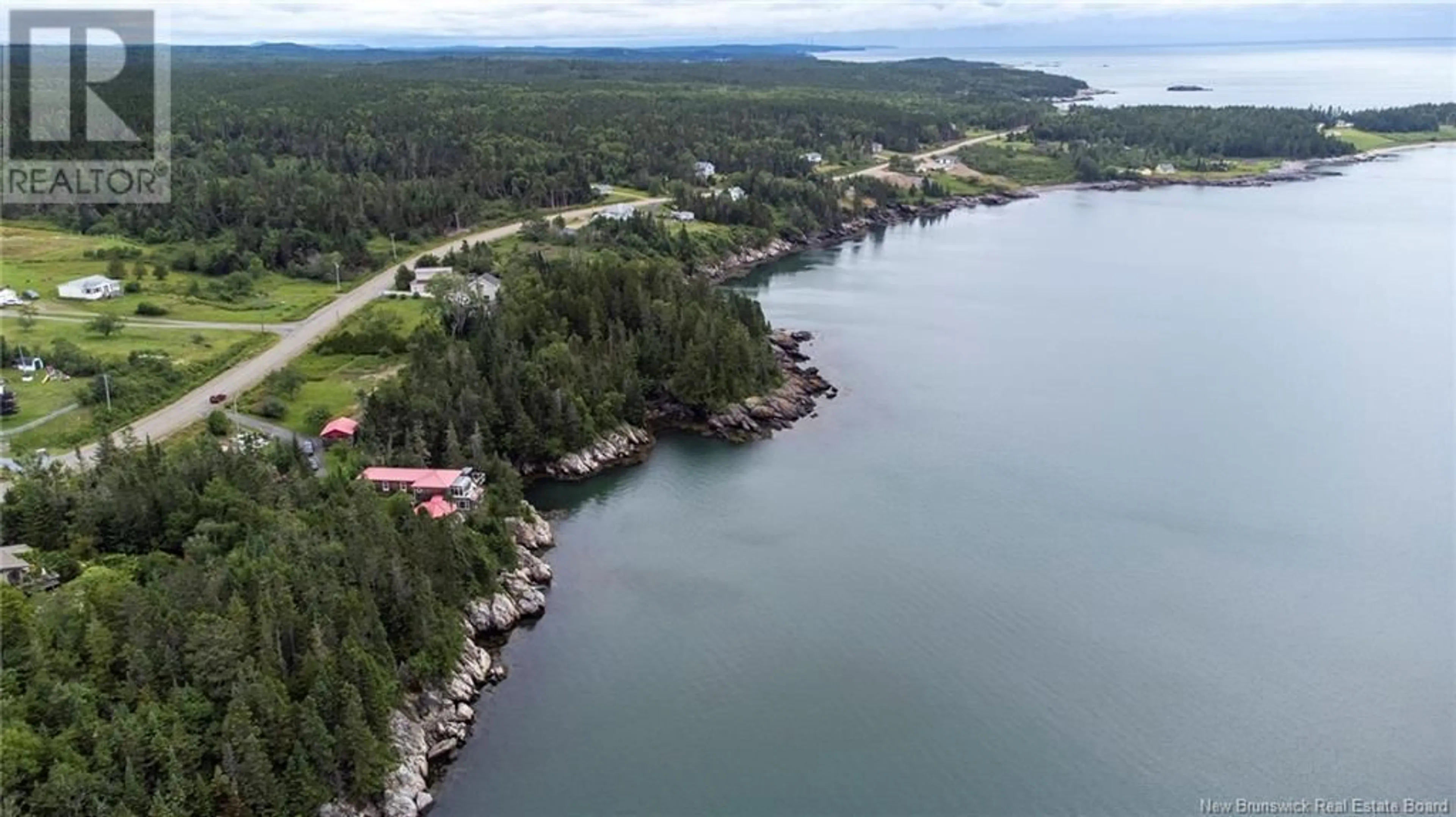 A pic from outside/outdoor area/front of a property/back of a property/a pic from drone, water/lake/river/ocean view for 1456 ROUTE 790, Dipper Harbour New Brunswick E5J1X9