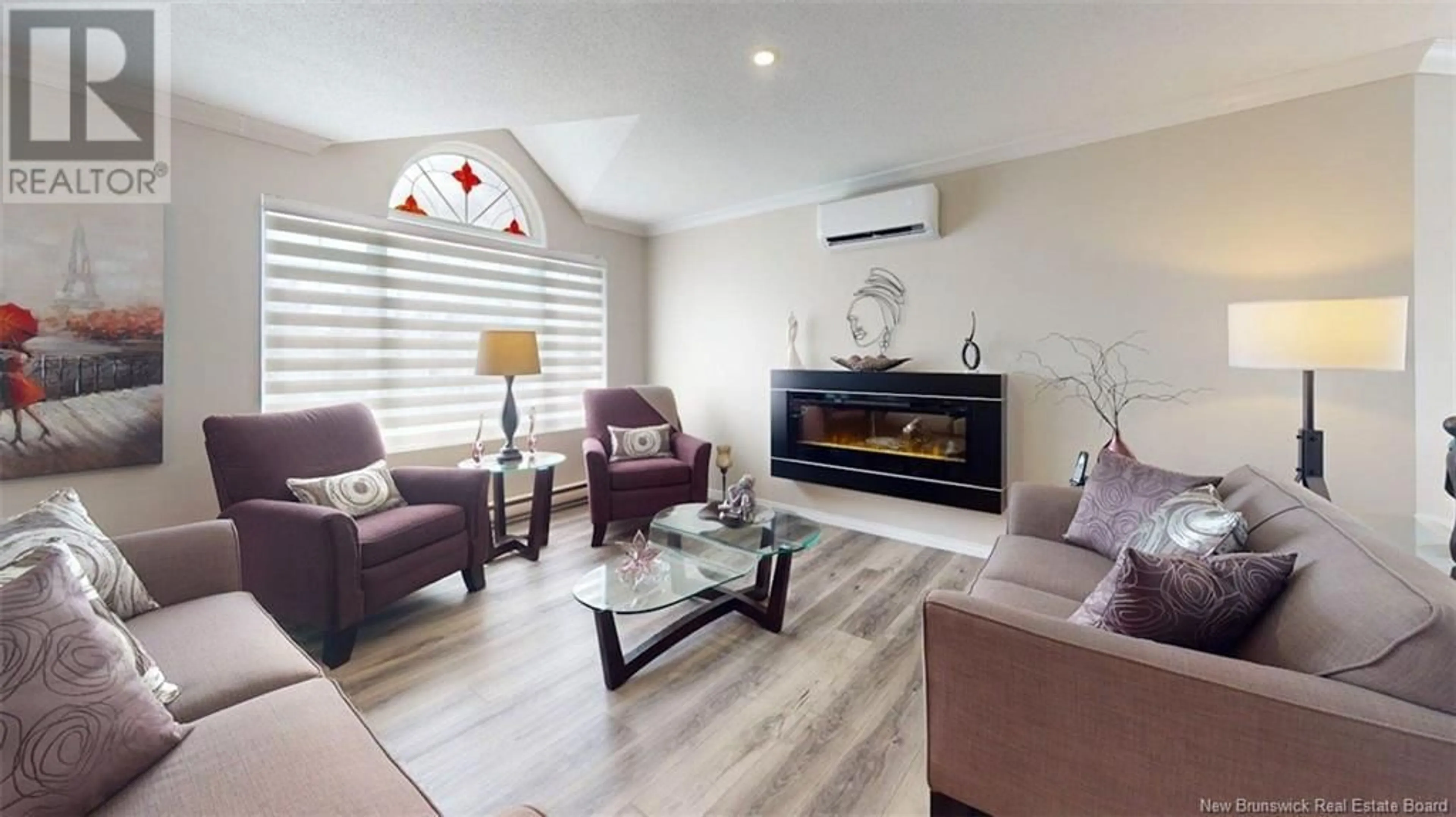 Living room with furniture, unknown for 28 DES TREMBLES STREET, Edmundston New Brunswick E7B2Y2