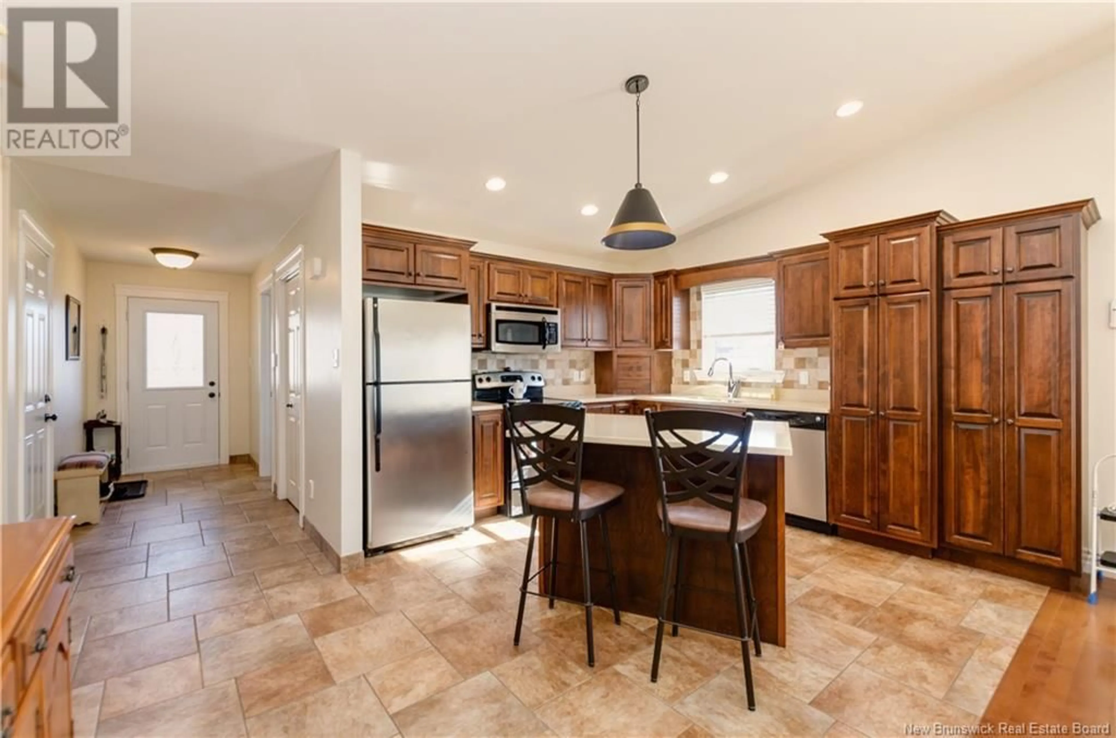 Open concept kitchen, ceramic/tile floor for 186 OAK RIDGE DRIVE, Moncton New Brunswick E1G0R5