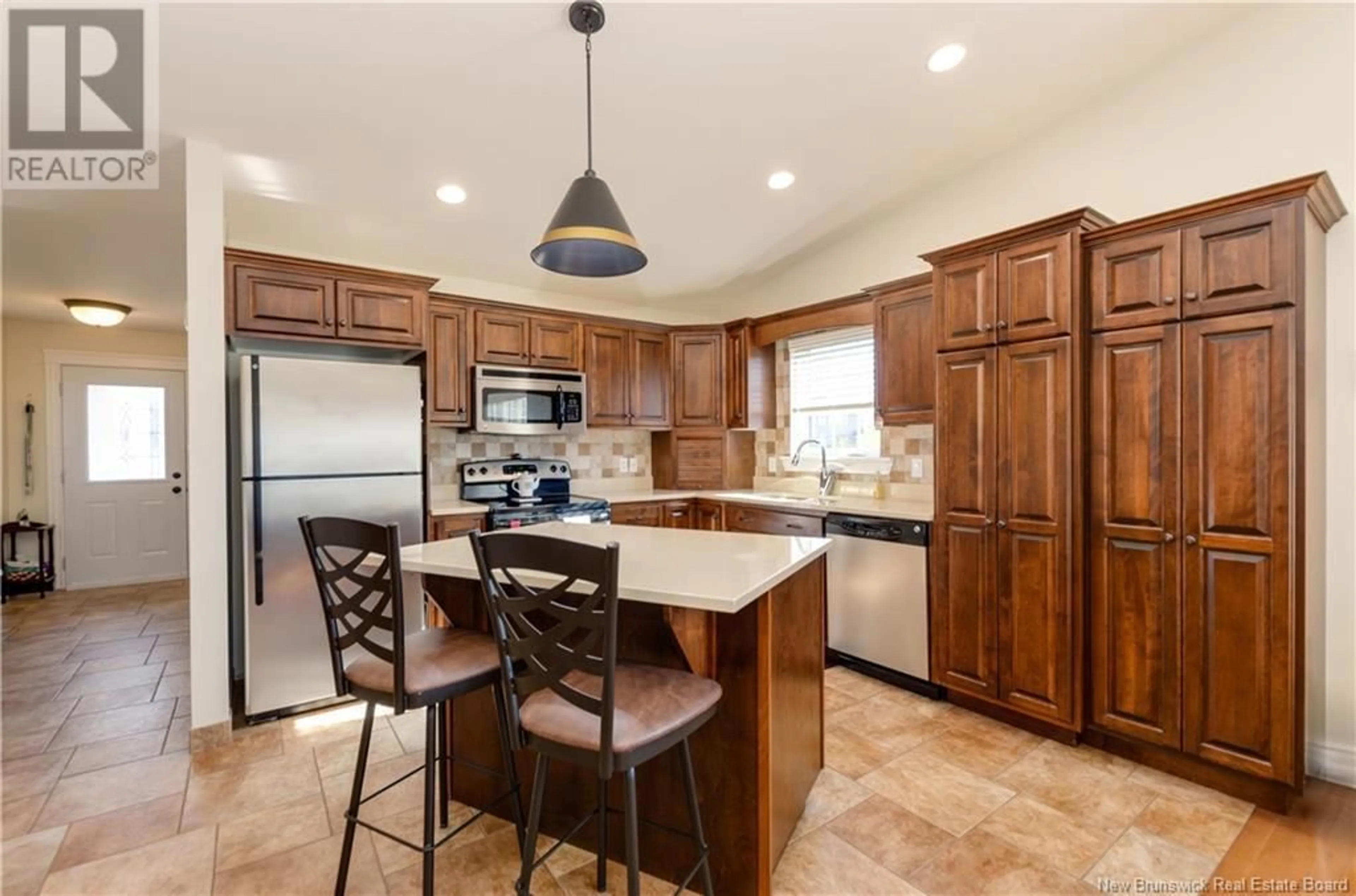 Open concept kitchen, ceramic/tile floor for 186 OAK RIDGE DRIVE, Moncton New Brunswick E1G0R5