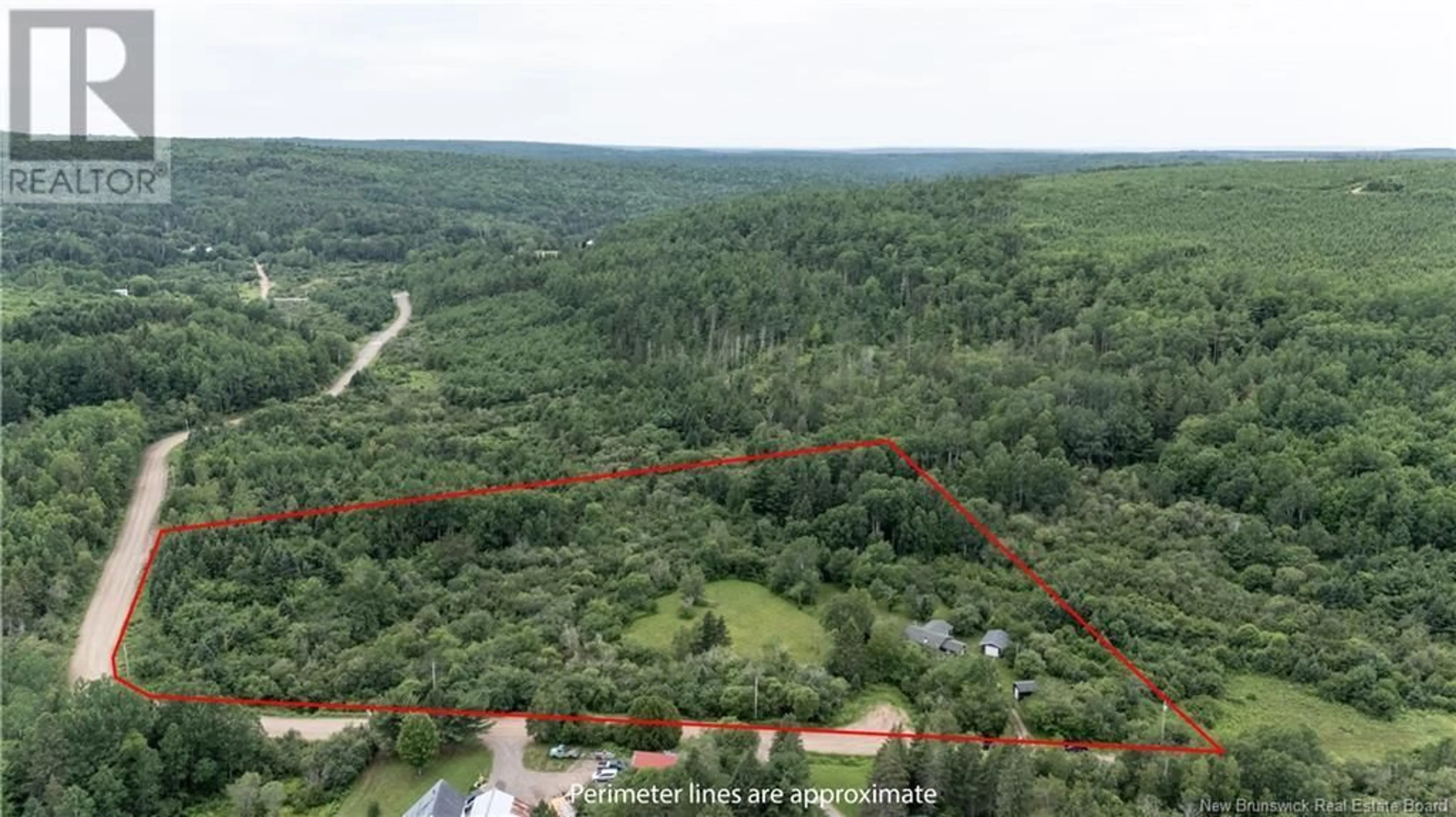 A pic from outside/outdoor area/front of a property/back of a property/a pic from drone, forest/trees view for 90 LOUNSBURY ROAD, Parkindale New Brunswick E4Z0C2