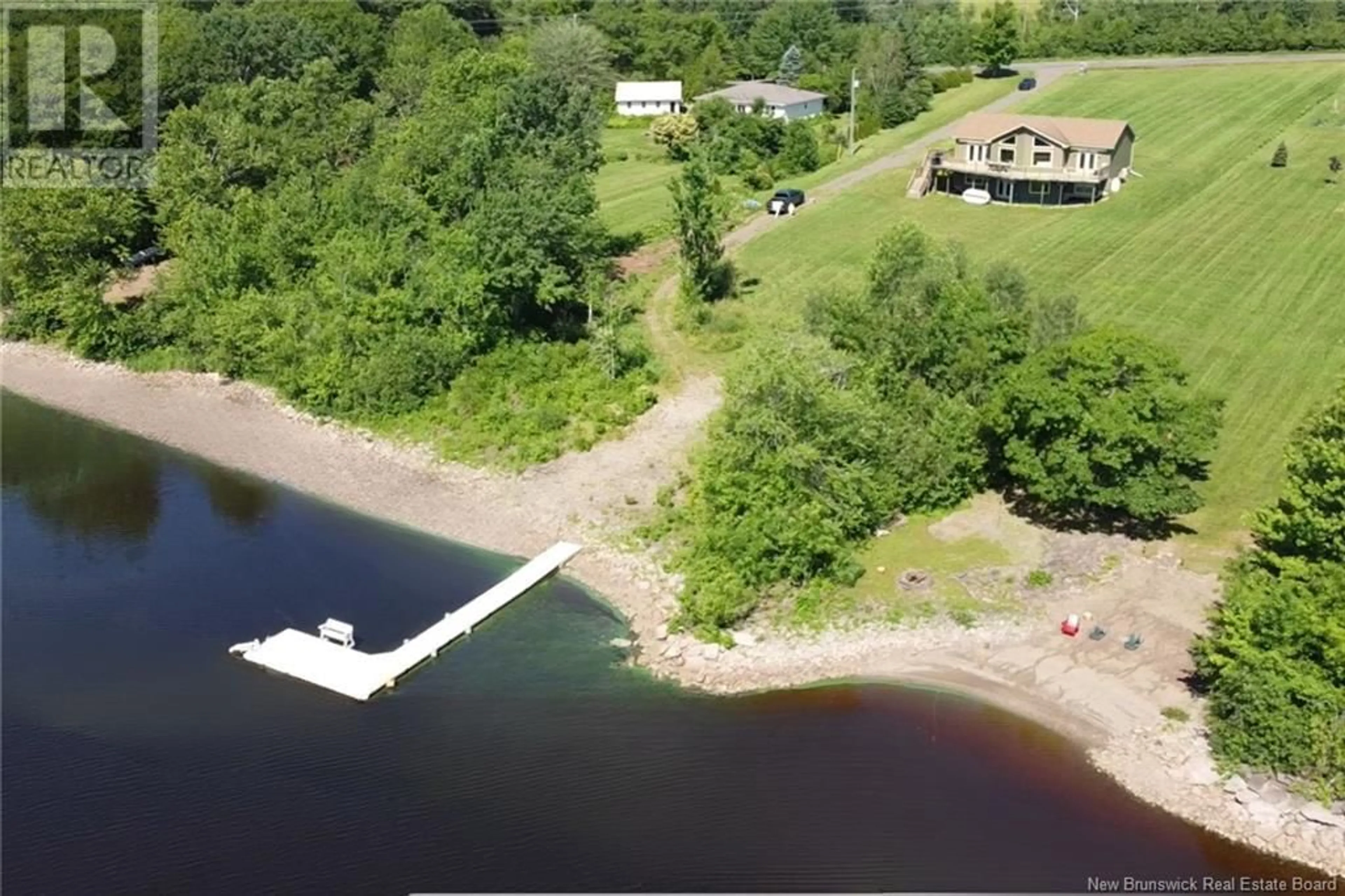 A pic from outside/outdoor area/front of a property/back of a property/a pic from drone, water/lake/river/ocean view for 2005 LAKEVIEW ROAD, Cambridge-Narrows New Brunswick E4C1N3