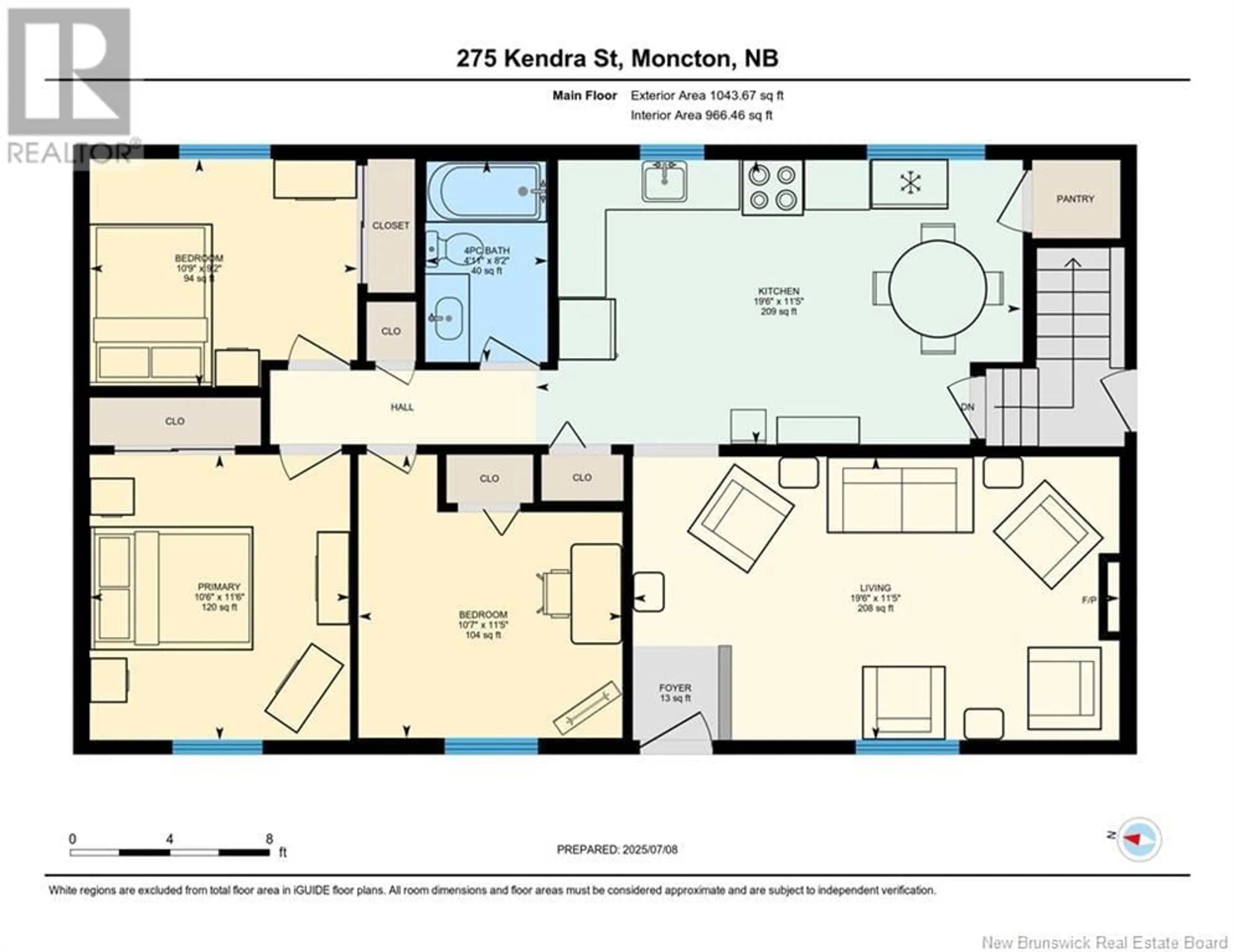 Floor plan for 275 KENDRA STREET, Moncton New Brunswick E1C8Y4