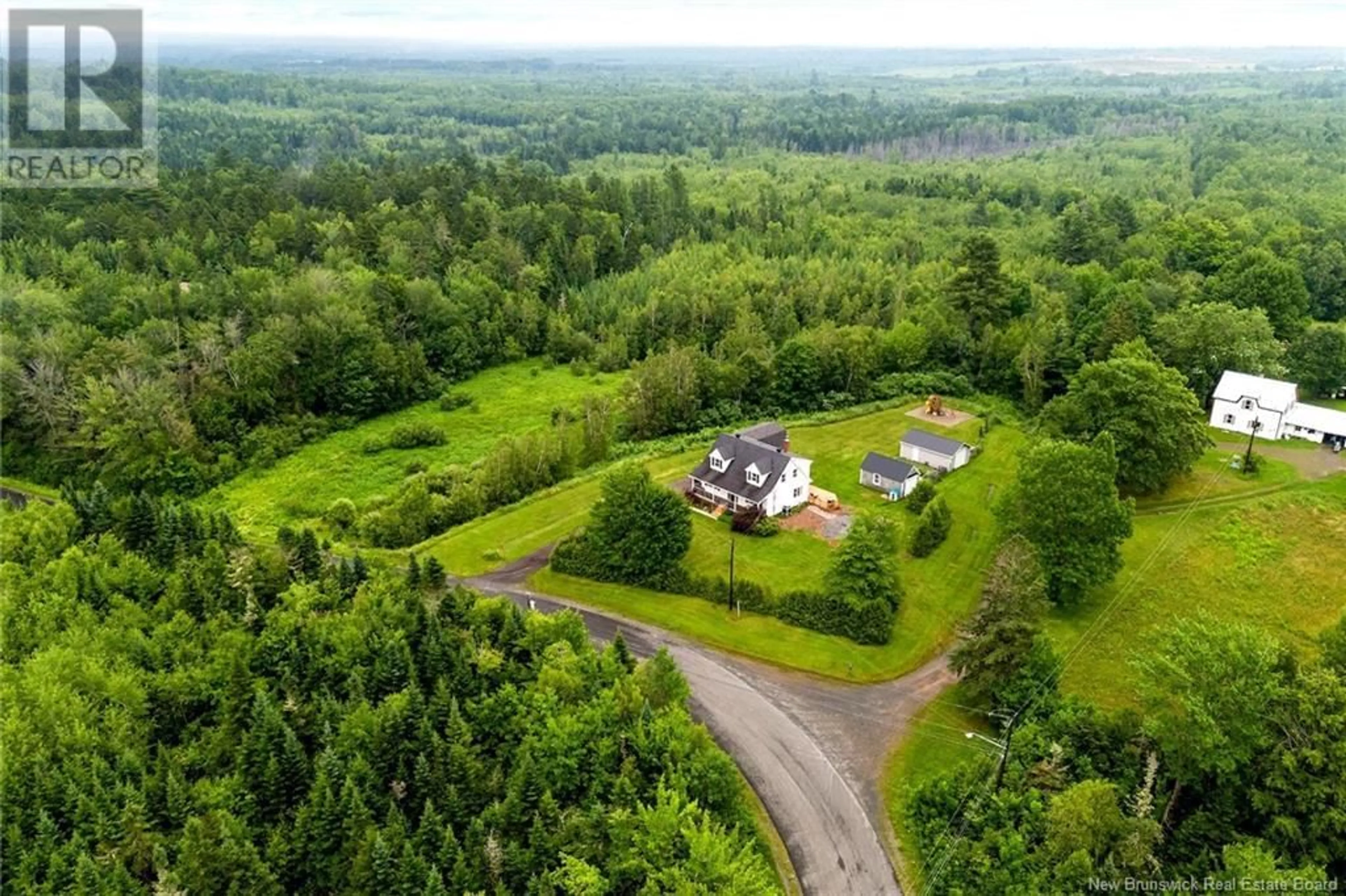 A pic from outside/outdoor area/front of a property/back of a property/a pic from drone, forest/trees view for 928 DOAK ROAD, Fredericton New Brunswick E3C2E9