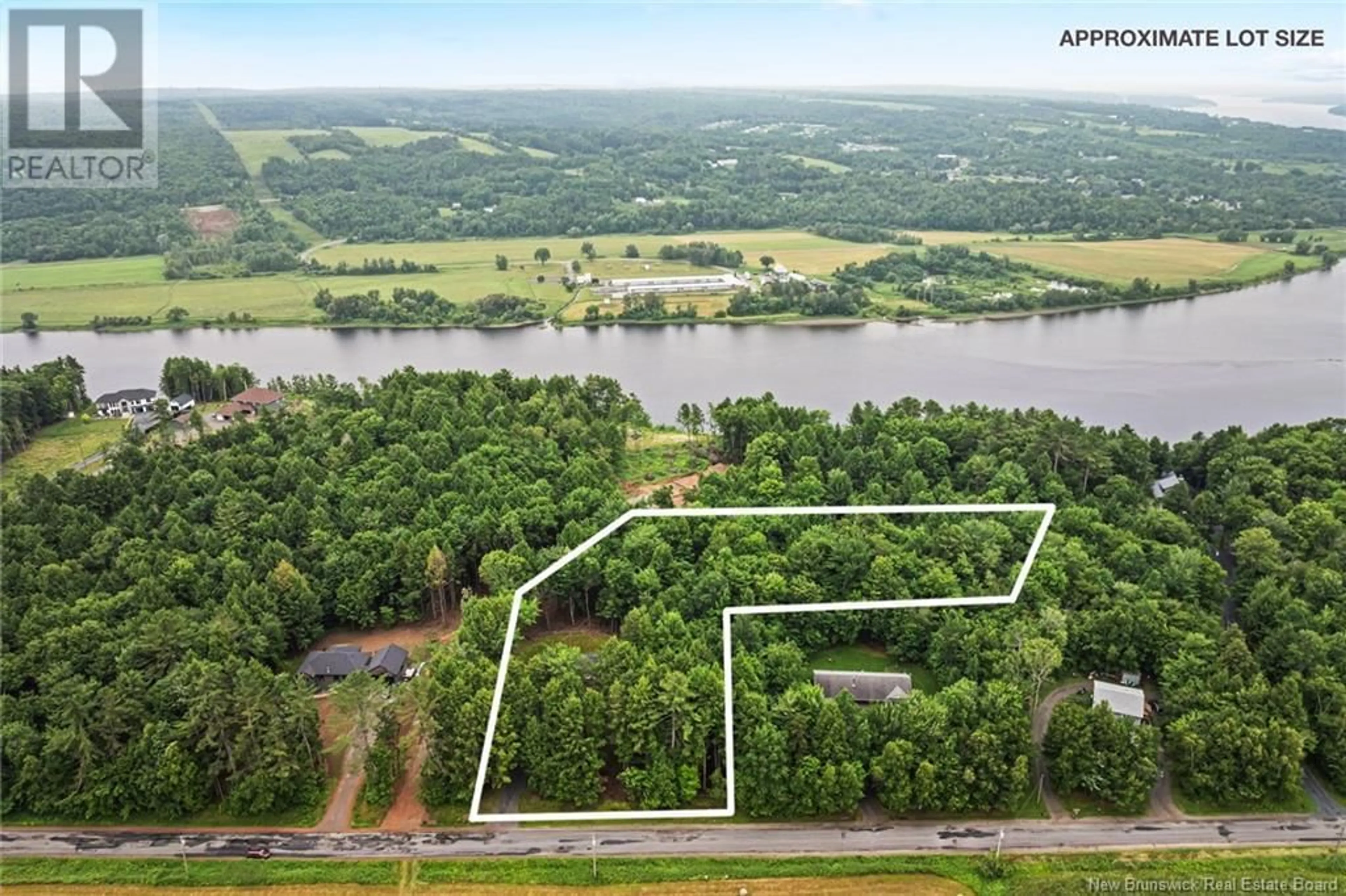 A pic from outside/outdoor area/front of a property/back of a property/a pic from drone, water/lake/river/ocean view for 208 CROCKS POINT ROAD, Keswick Ridge New Brunswick E3B1N4