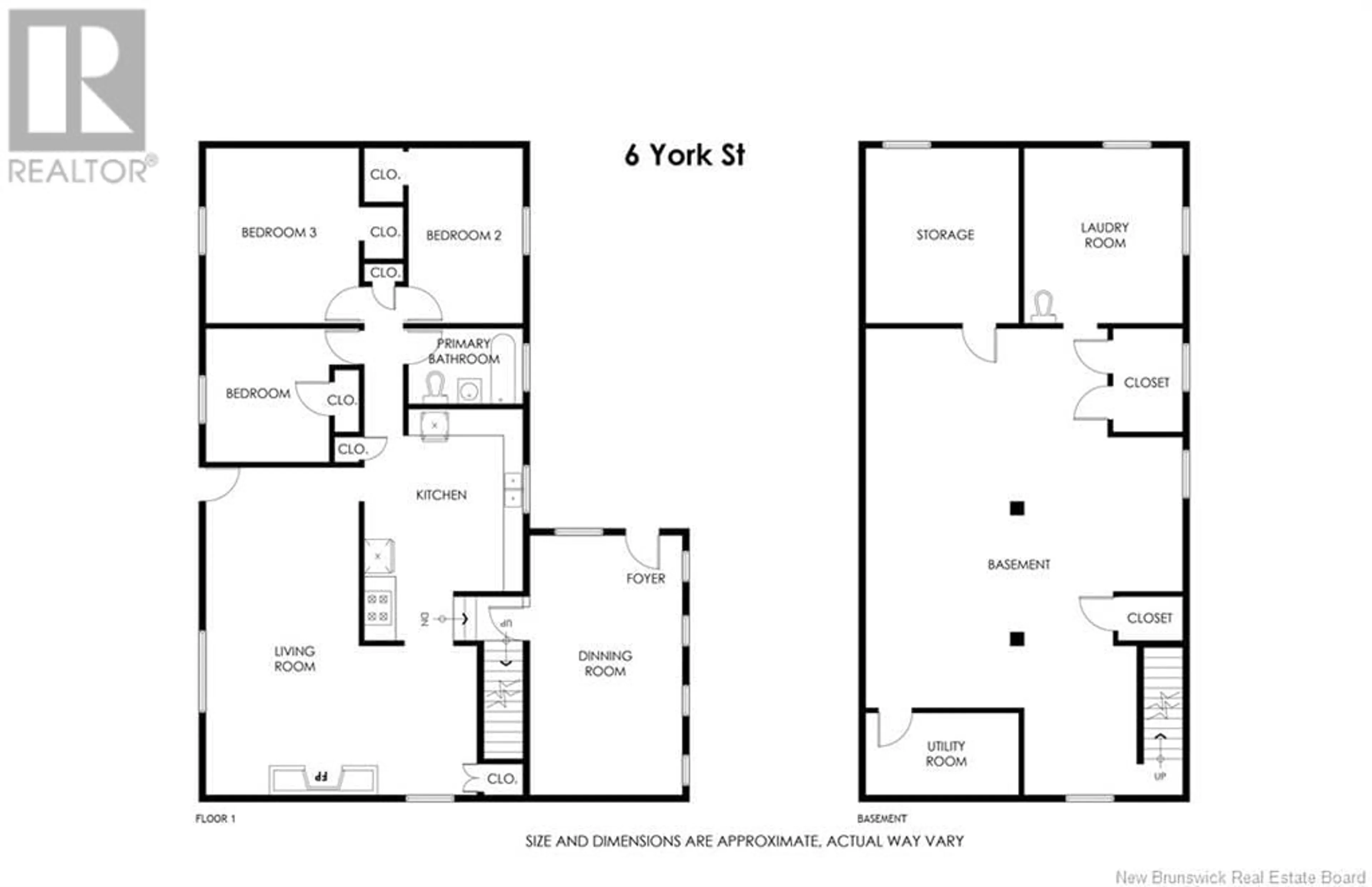 Floor plan for 6 YORK STREET, Saint John New Brunswick E2J3E9