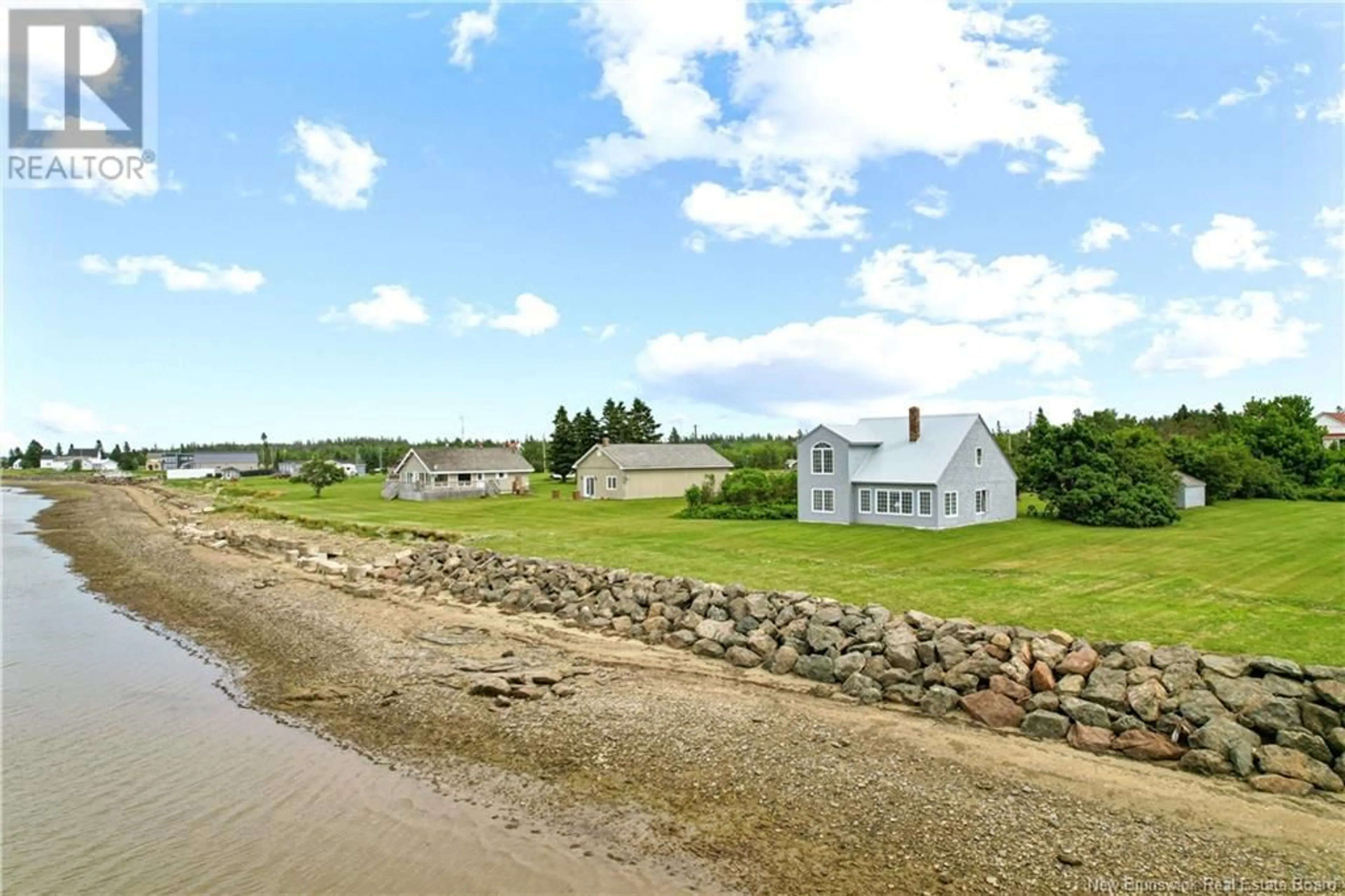 A pic from outside/outdoor area/front of a property/back of a property/a pic from drone, water/lake/river/ocean view for 59 POWELL DRIVE, Jardineville New Brunswick E4W1T8