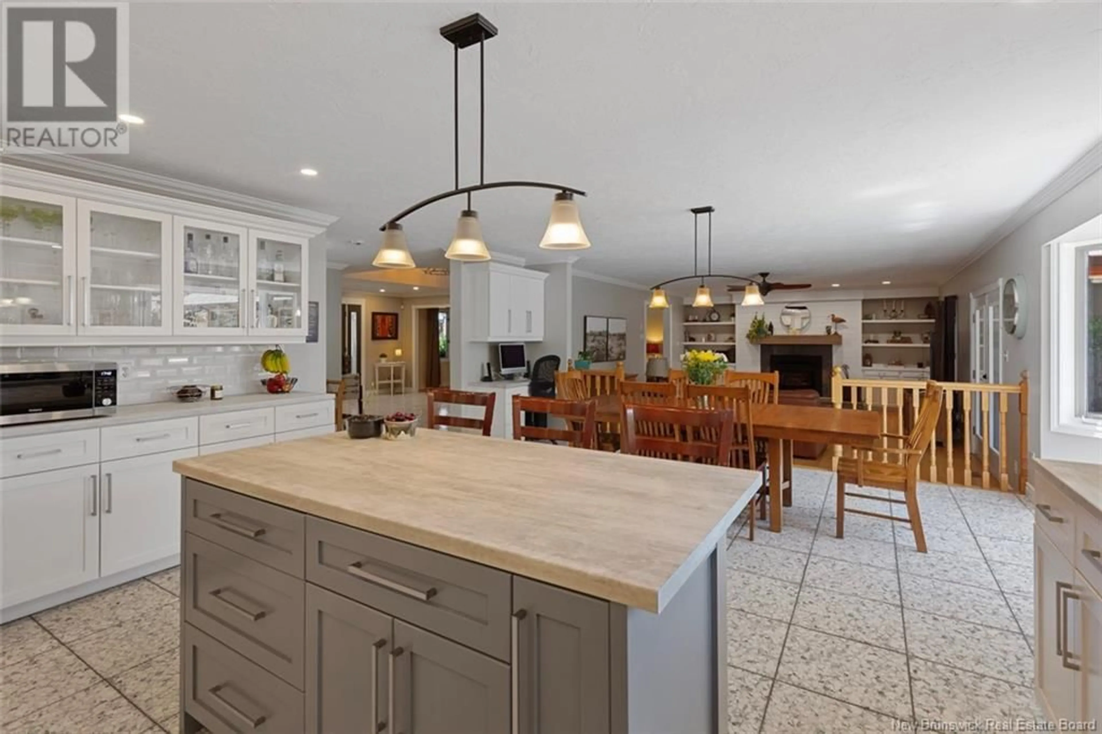 Open concept kitchen, ceramic/tile floor for 14 SPRUCE GARDEN COURT, Riverview New Brunswick E1B4P8