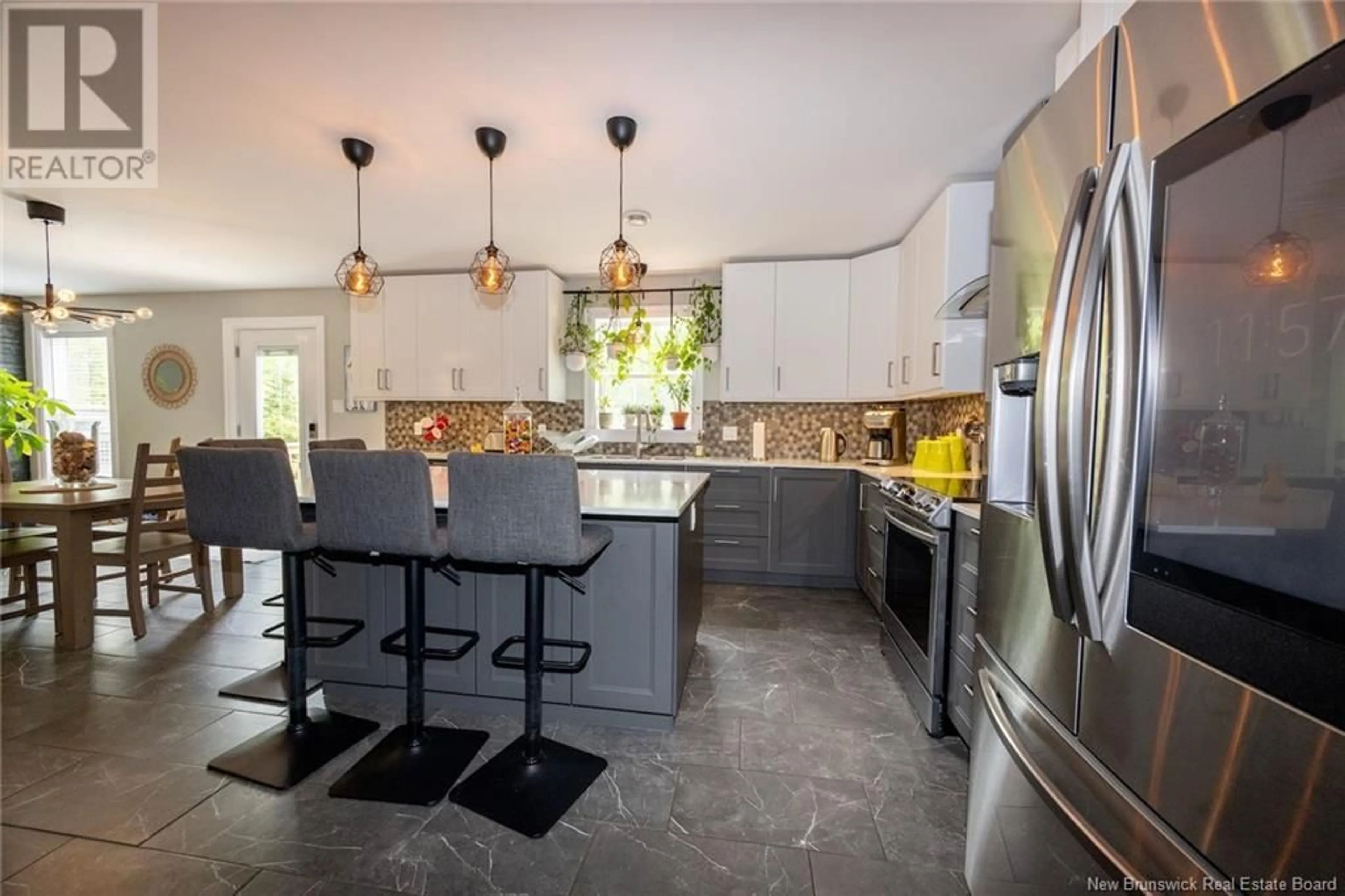 Contemporary kitchen, ceramic/tile floor for 636 DEERWOOD DRIVE, Hanwell New Brunswick E3C1C5