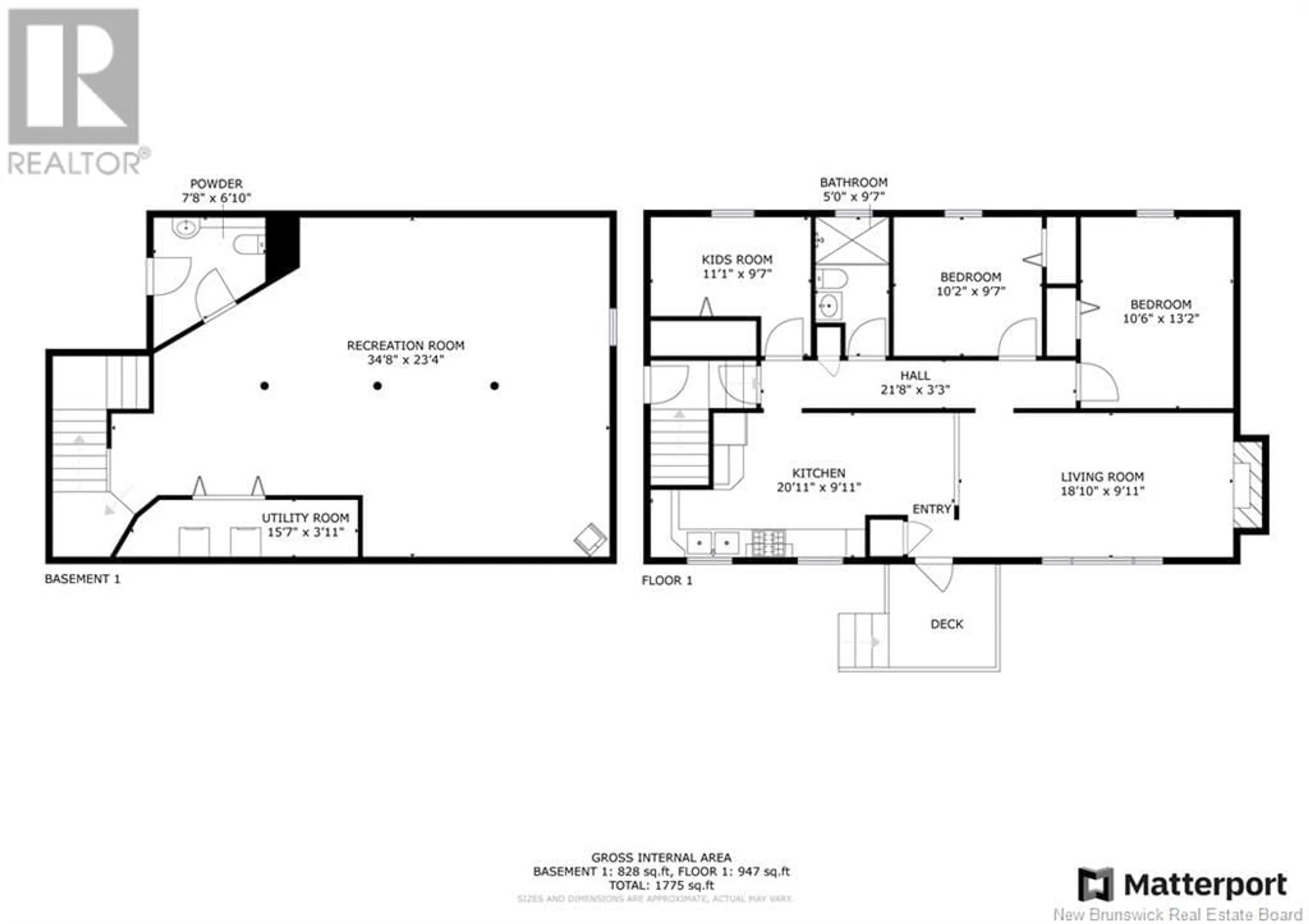 Floor plan for 31 BARKER STREET, Oromocto New Brunswick E2V2K6