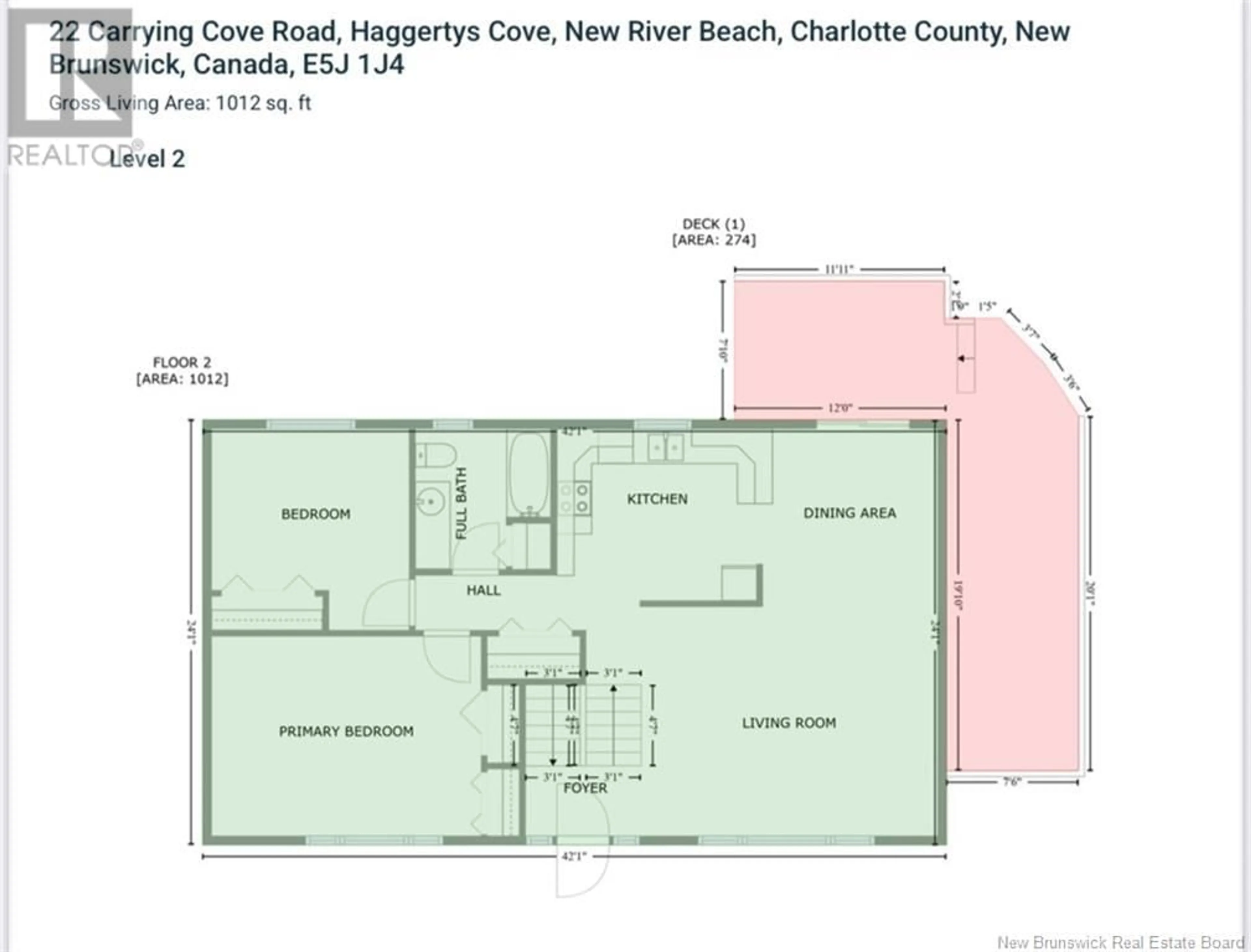 Floor plan for 22 CARRYING COVE, New River Beach New Brunswick E5J1J4