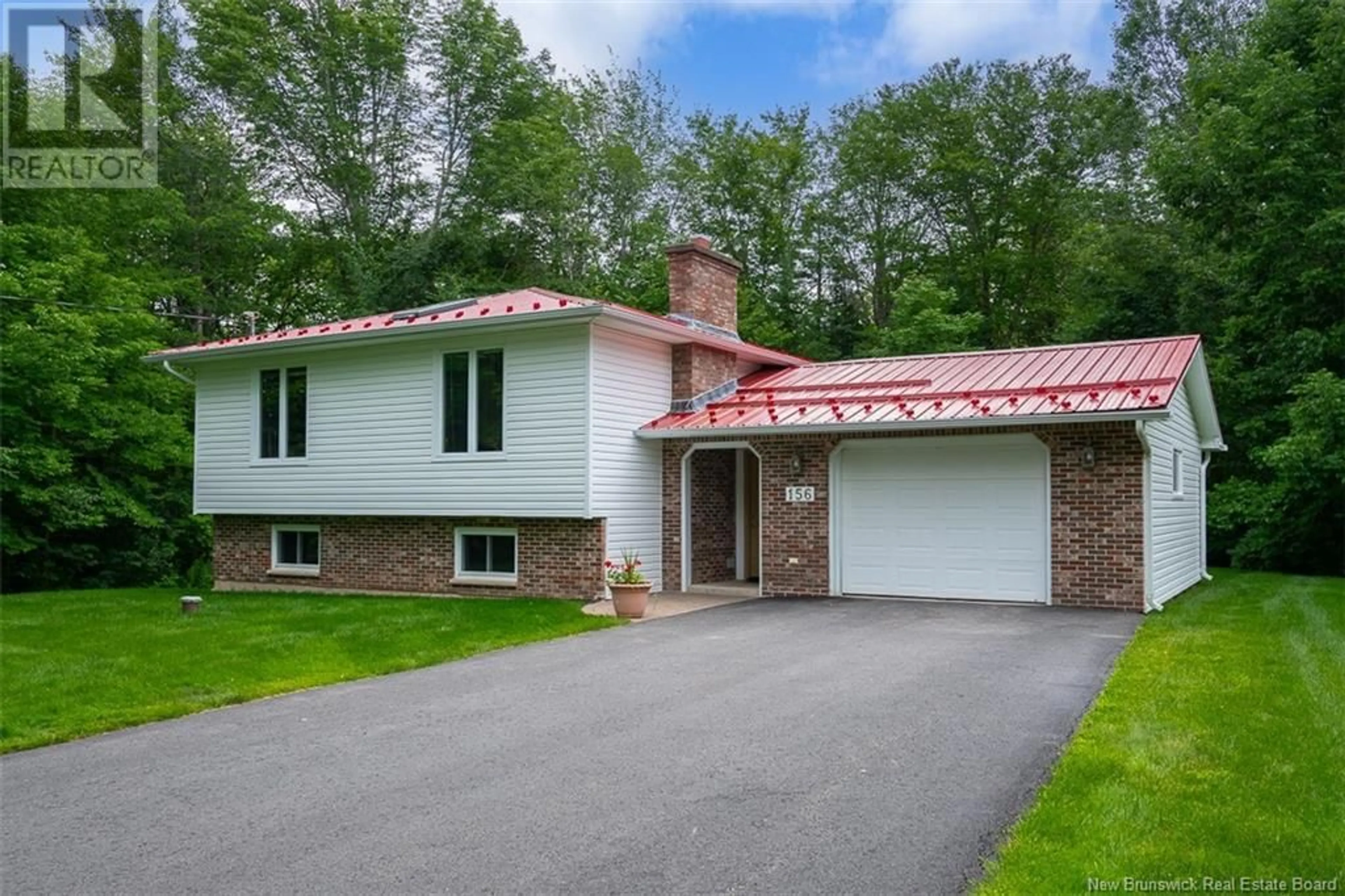 Home with vinyl exterior material, street for 156 SHAW LANE, New Maryland New Brunswick E3C1J1