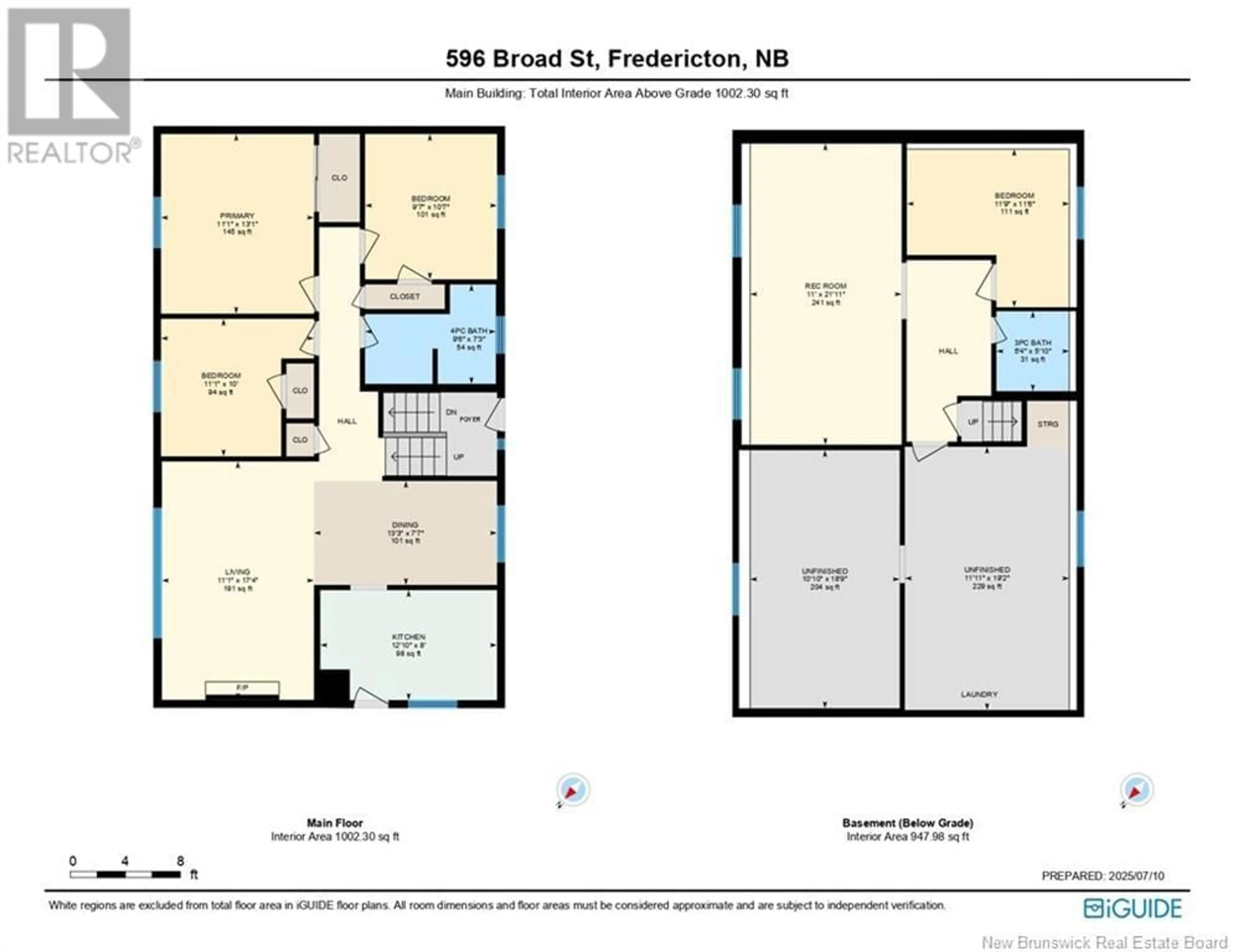 Floor plan for 596 BROAD STREET, Fredericton New Brunswick E3A2L8
