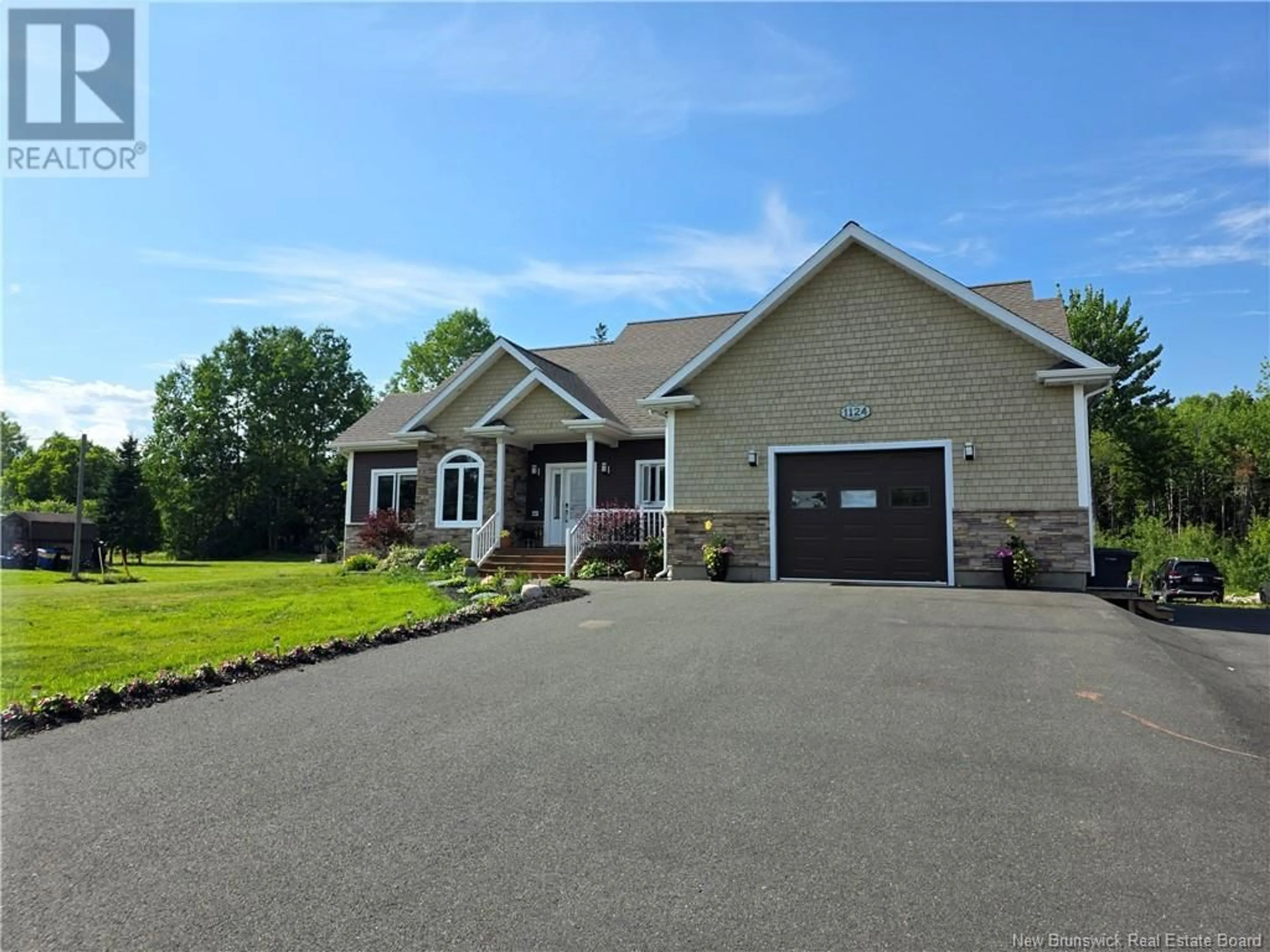 Home with vinyl exterior material, street for 1124 ROBERTVILLE, Robertville New Brunswick E8K2P5
