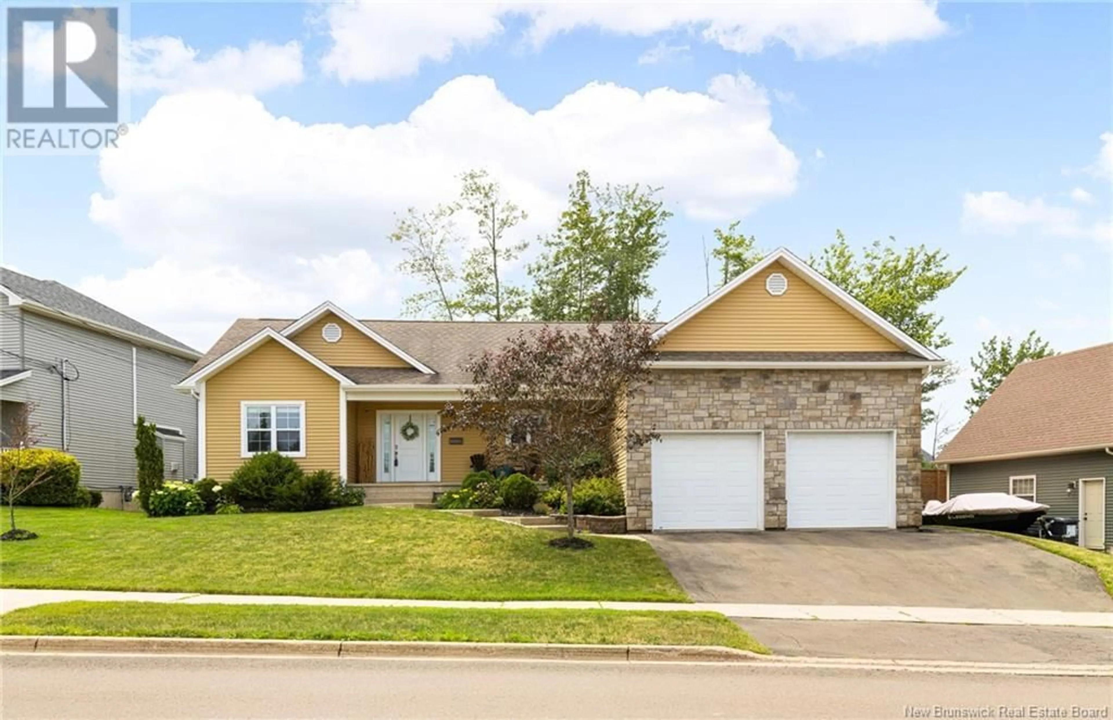 Home with vinyl exterior material, street for 123 ERINVALE DRIVE, Moncton New Brunswick E1A6T4