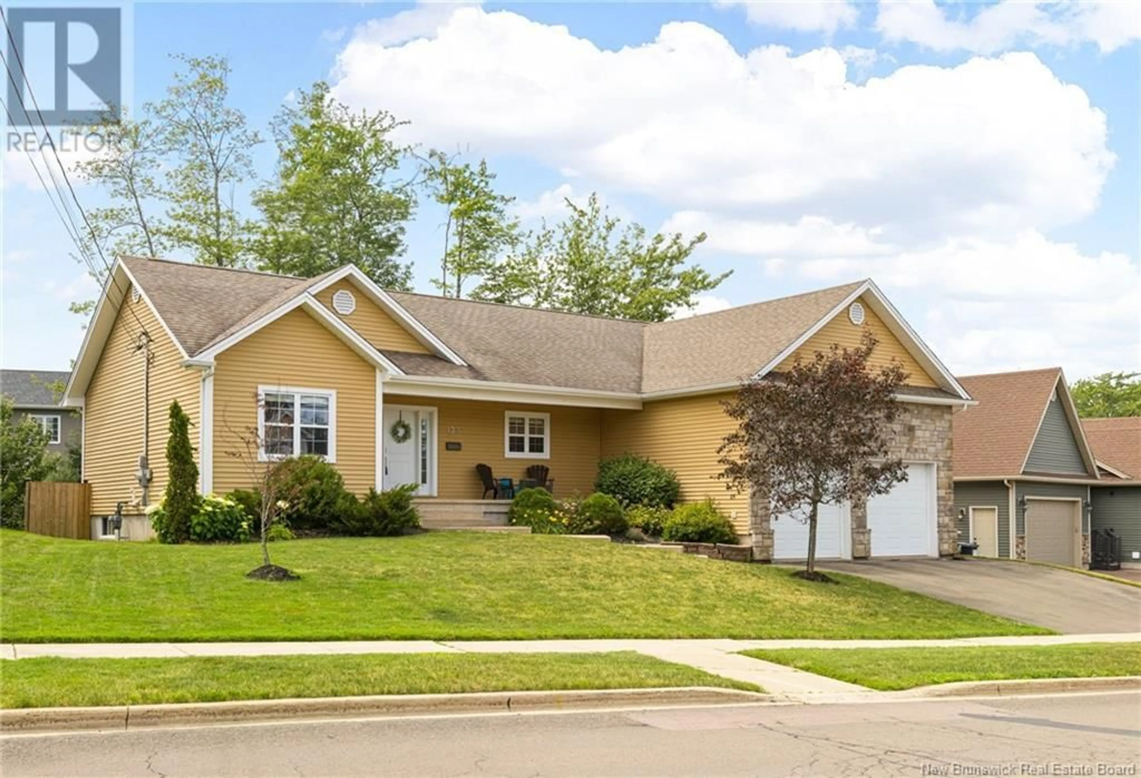 Home with vinyl exterior material, street for 123 ERINVALE DRIVE, Moncton New Brunswick E1A6T4