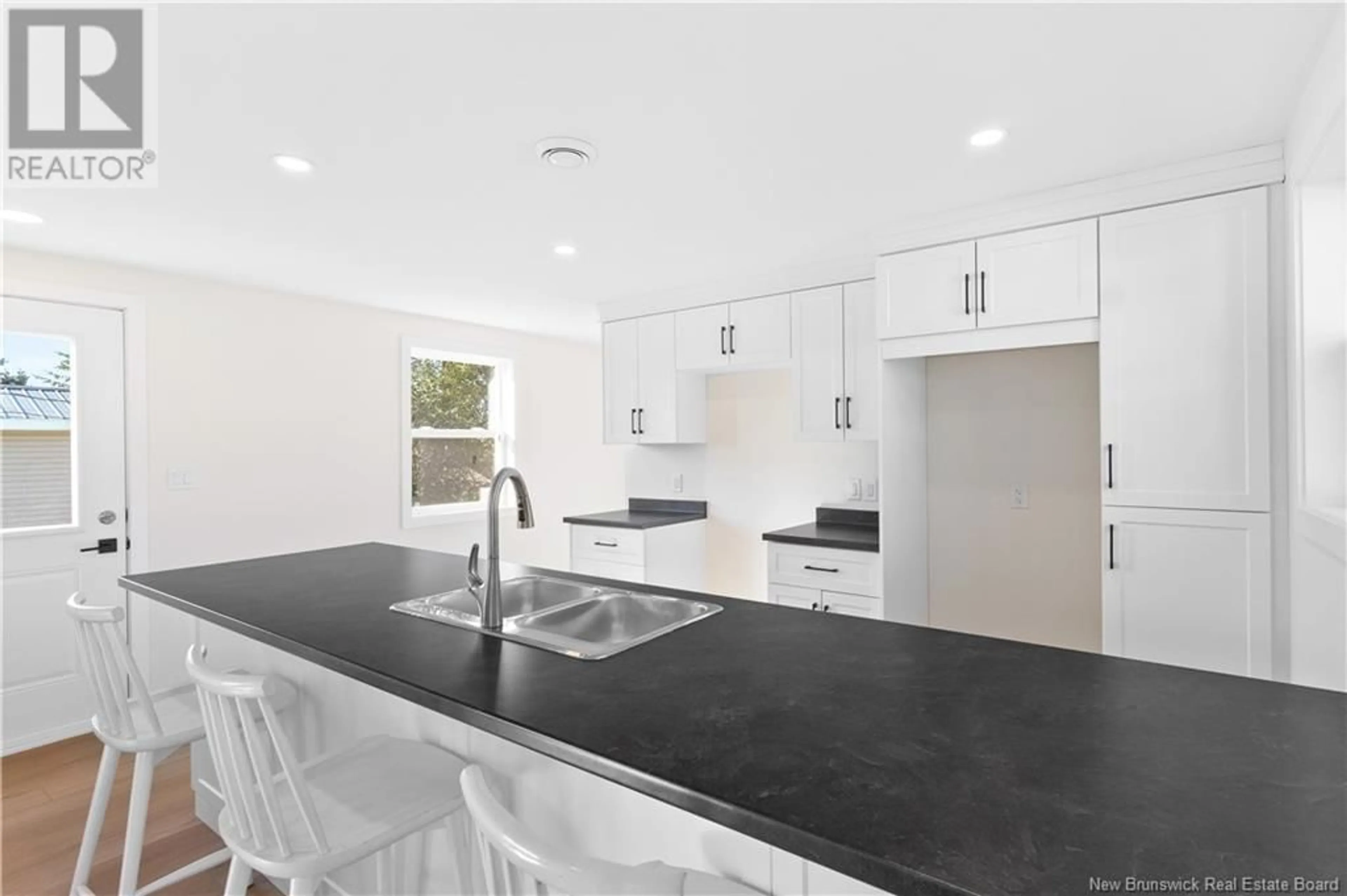 Open concept kitchen, ceramic/tile floor for 37 ELMDALE CRESCENT, Hanwell New Brunswick E3B6P9