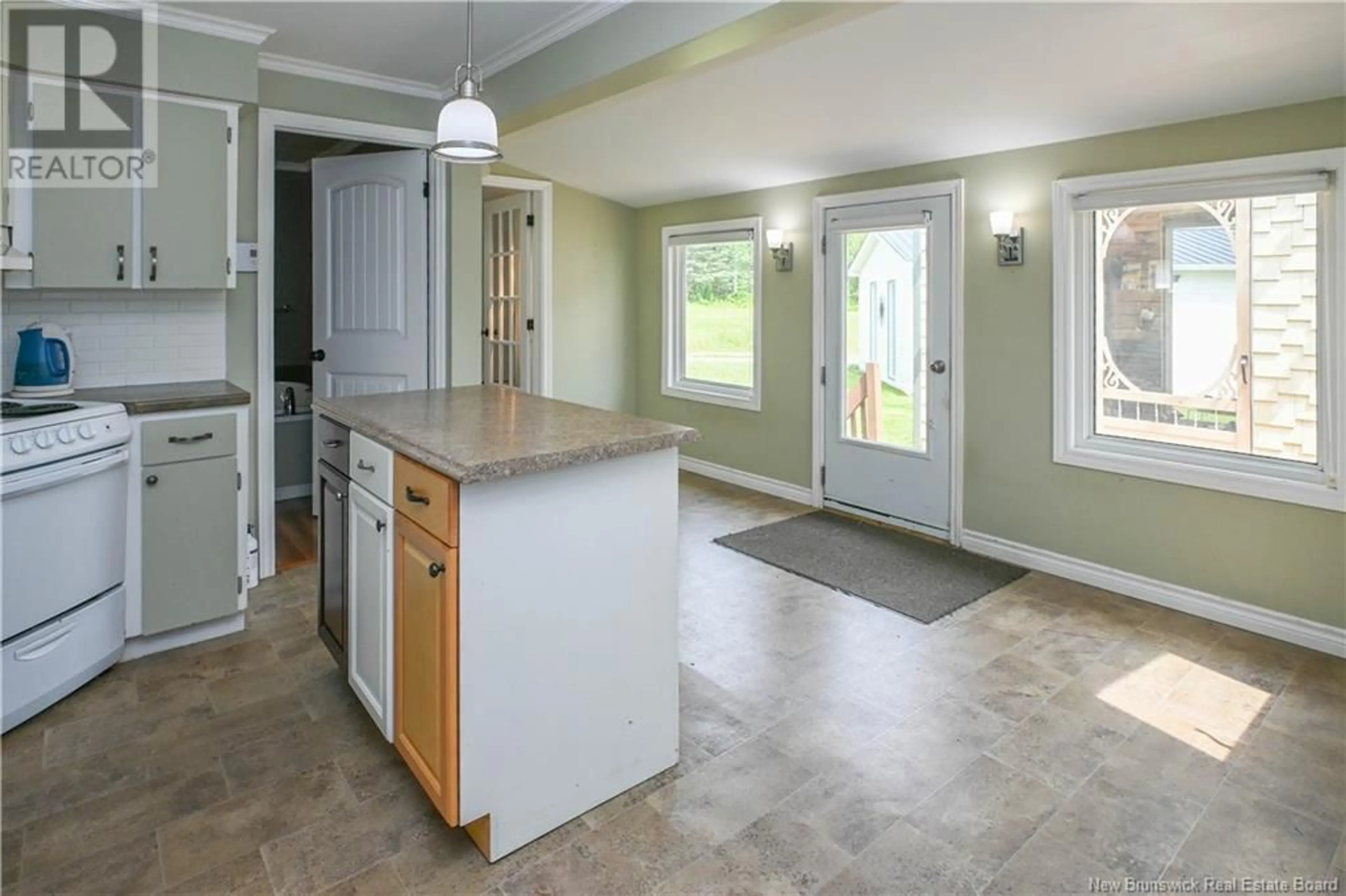 Open concept kitchen, ceramic/tile floor for 5 DES BUISSONS LANE, Bertrand New Brunswick E1W0E2
