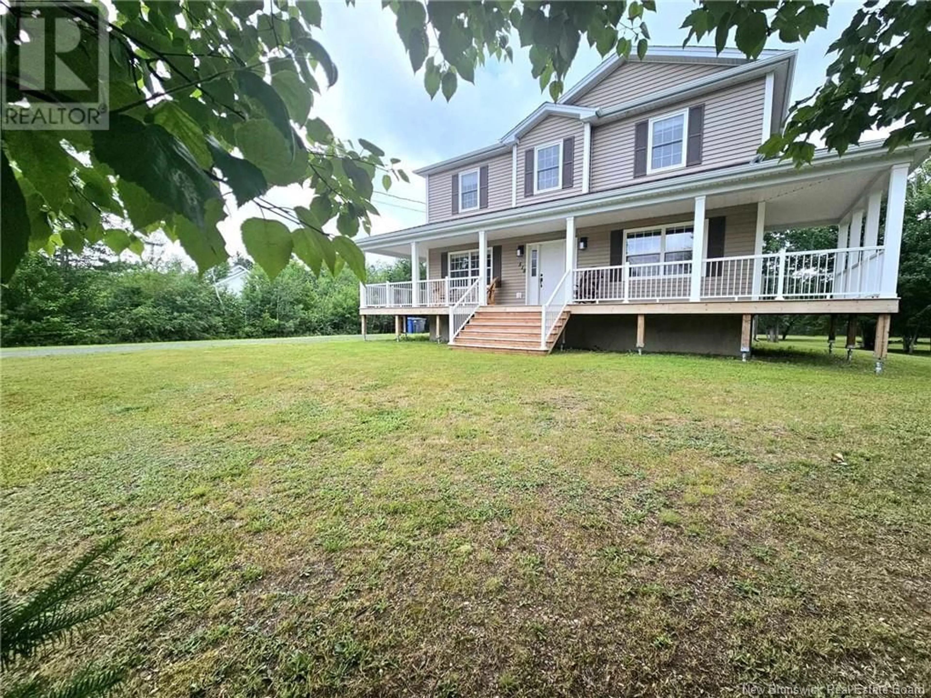 A pic from outside/outdoor area/front of a property/back of a property/a pic from drone, water/lake/river/ocean view for 519 WOODLAND DRIVE, North Tetagouche New Brunswick E2A4Z1