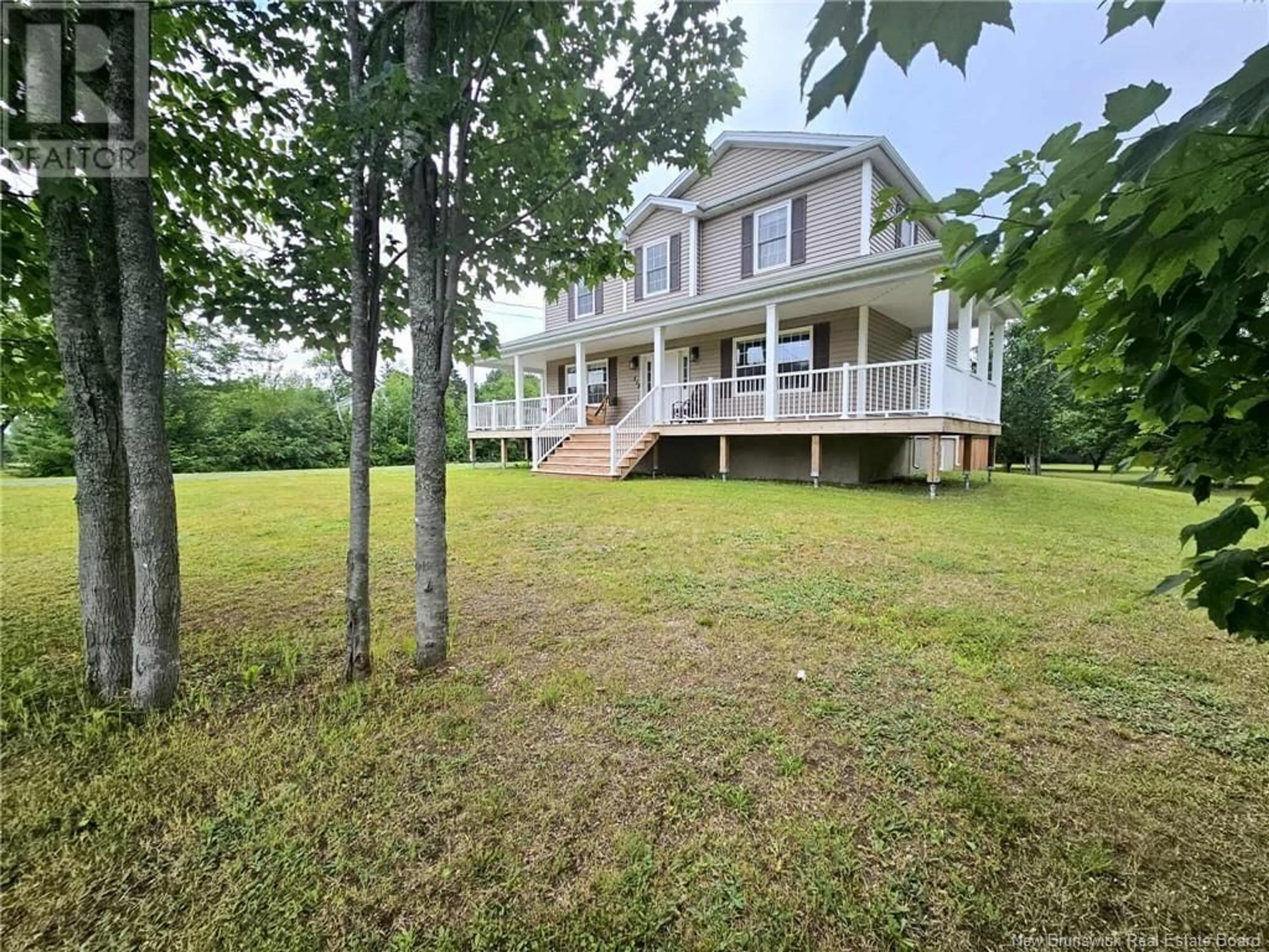 A pic from outside/outdoor area/front of a property/back of a property/a pic from drone, water/lake/river/ocean view for 519 WOODLAND DRIVE, North Tetagouche New Brunswick E2A4Z1