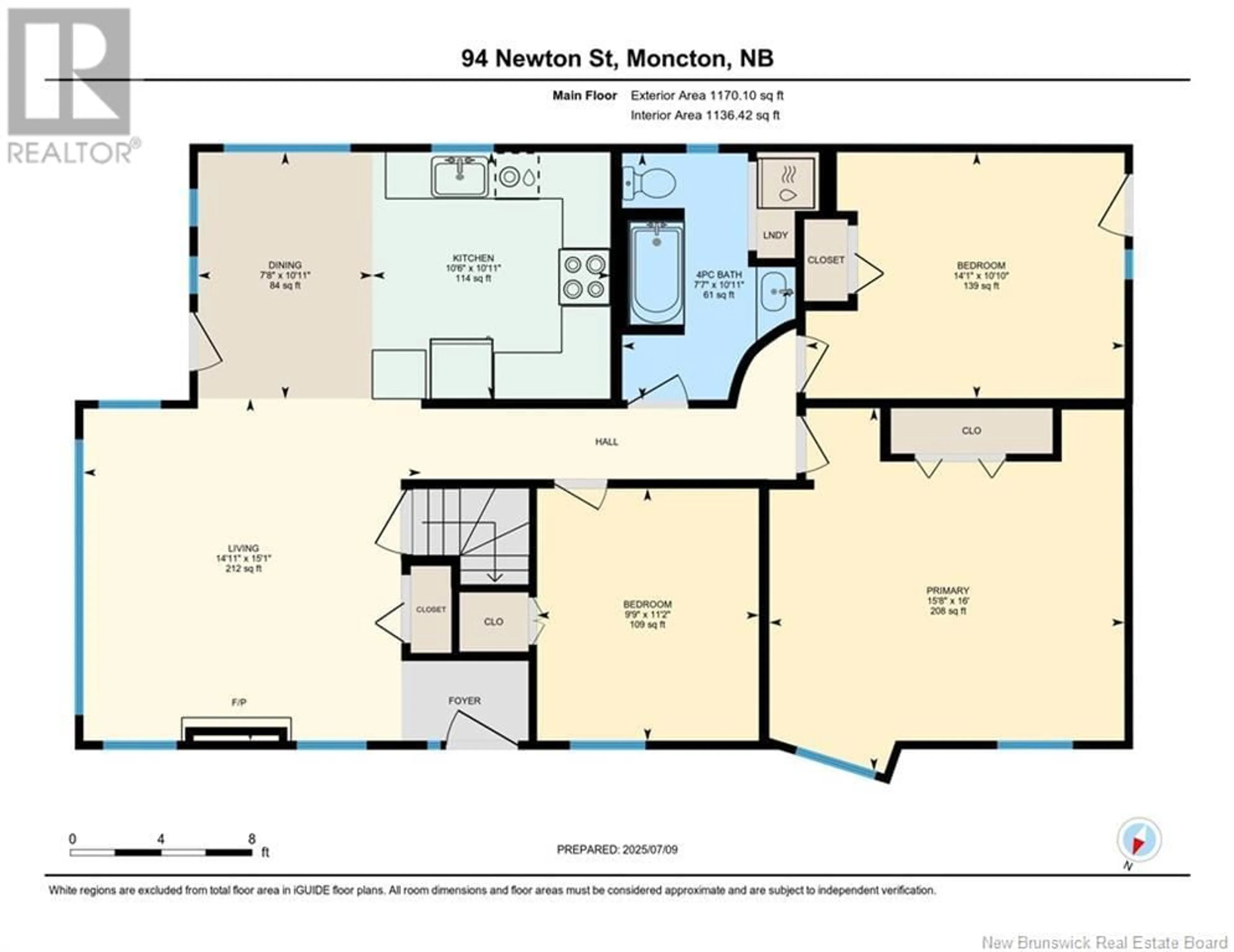 Floor plan for B - 94 NEWTON, Moncton New Brunswick E1E3A4